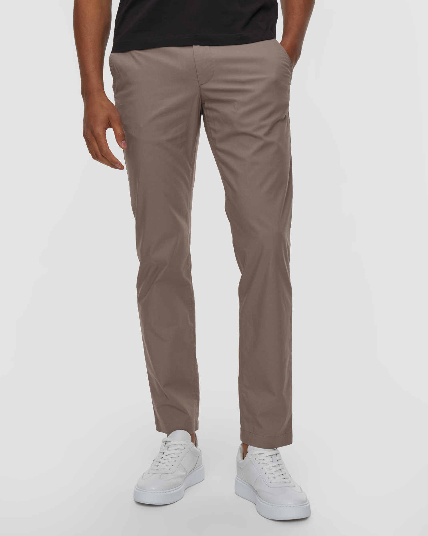 Men's trousers Alberto Lou - Ceramica Gabardine, Color/Pattern: Brązowy