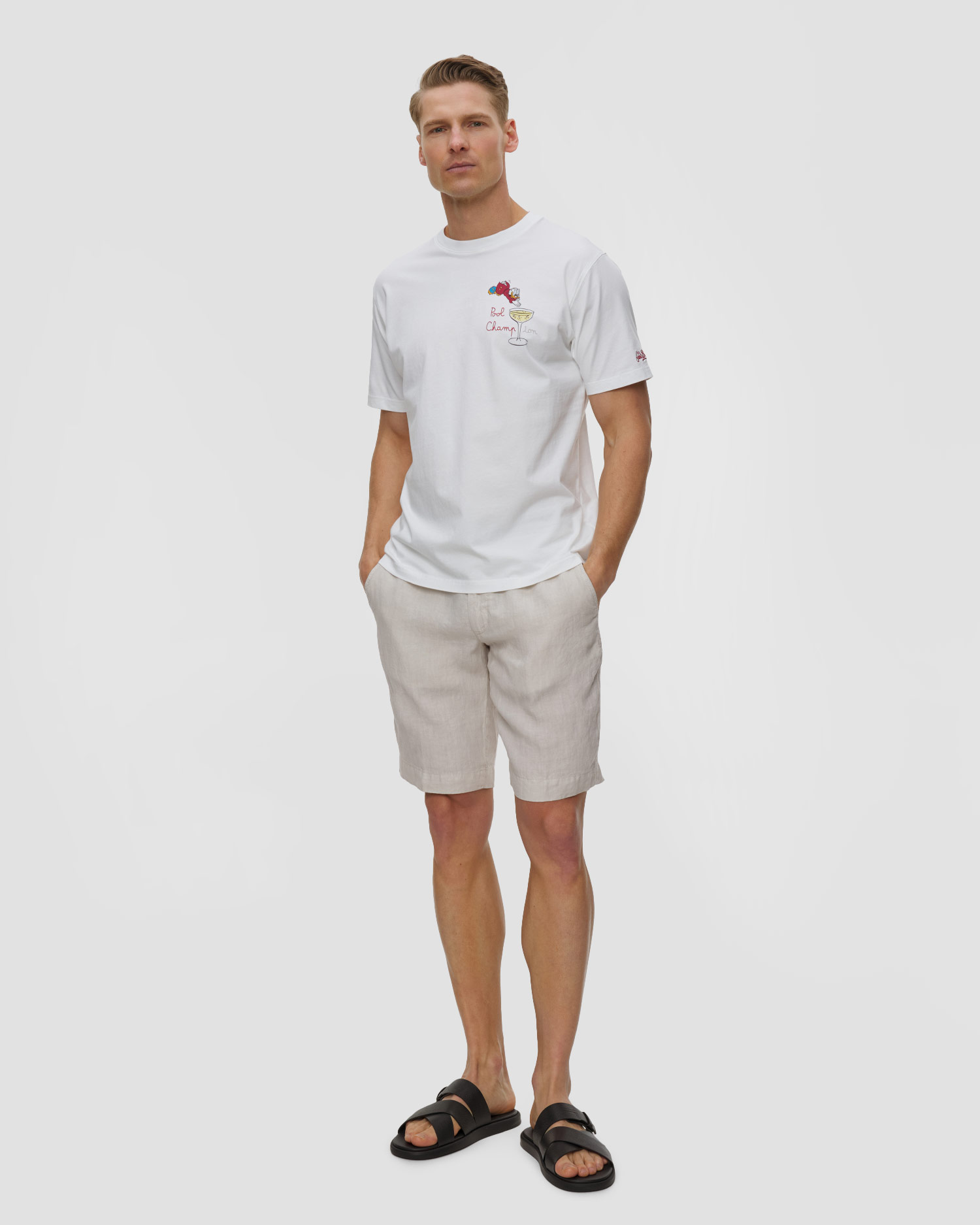 Șorturi din in pentru bărbați Alberto House-K Pure Linen