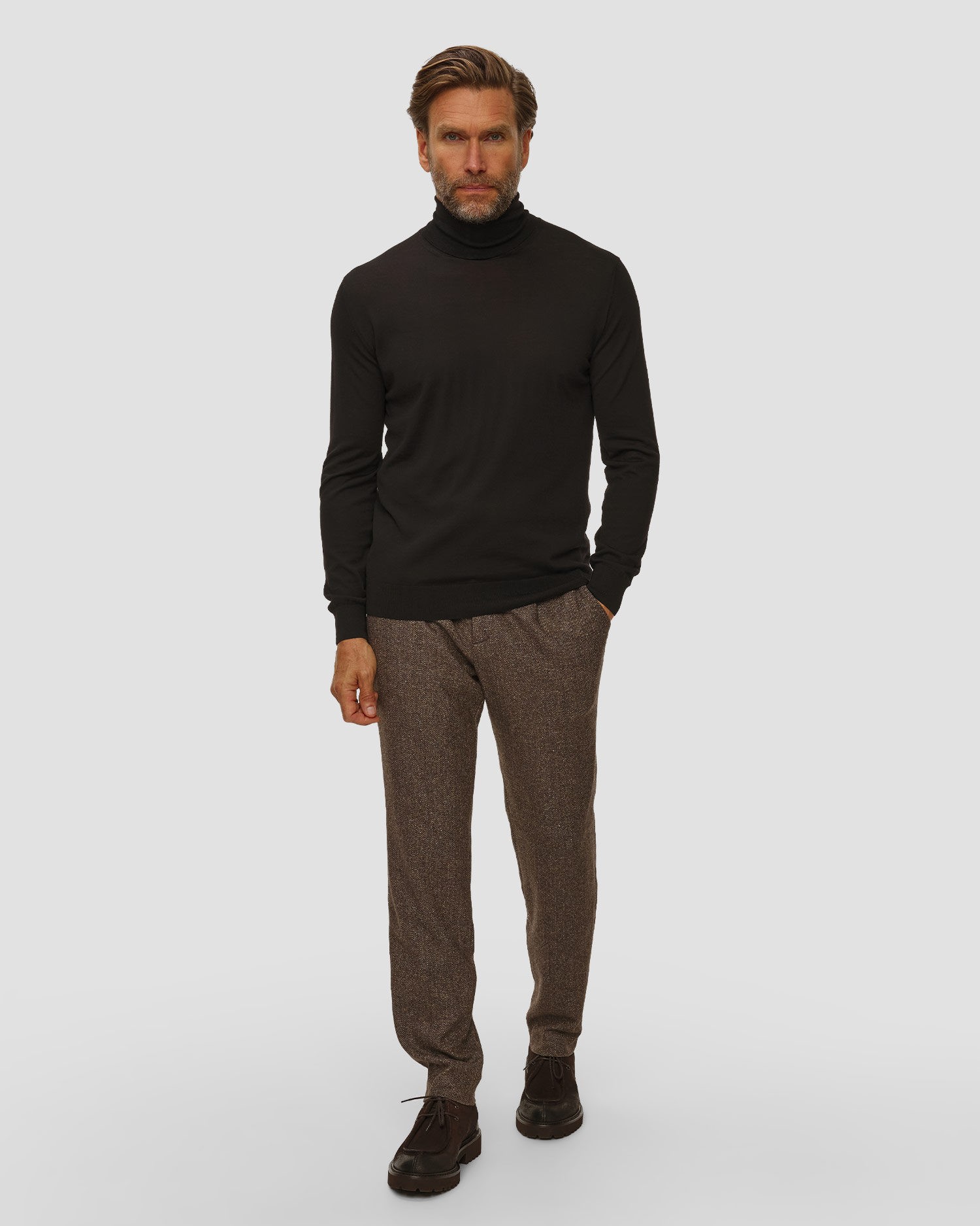 Men's wool trousers Alberto LOU-J-PL - Wool Herringbone