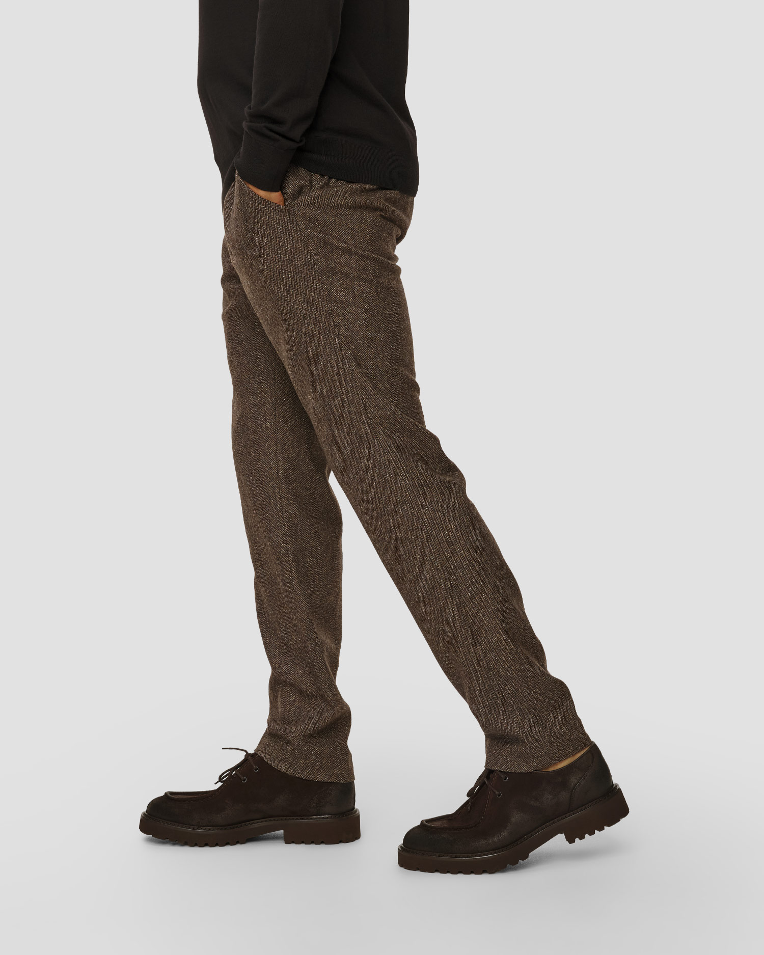 Men's wool trousers Alberto LOU-J-PL - Wool Herringbone
