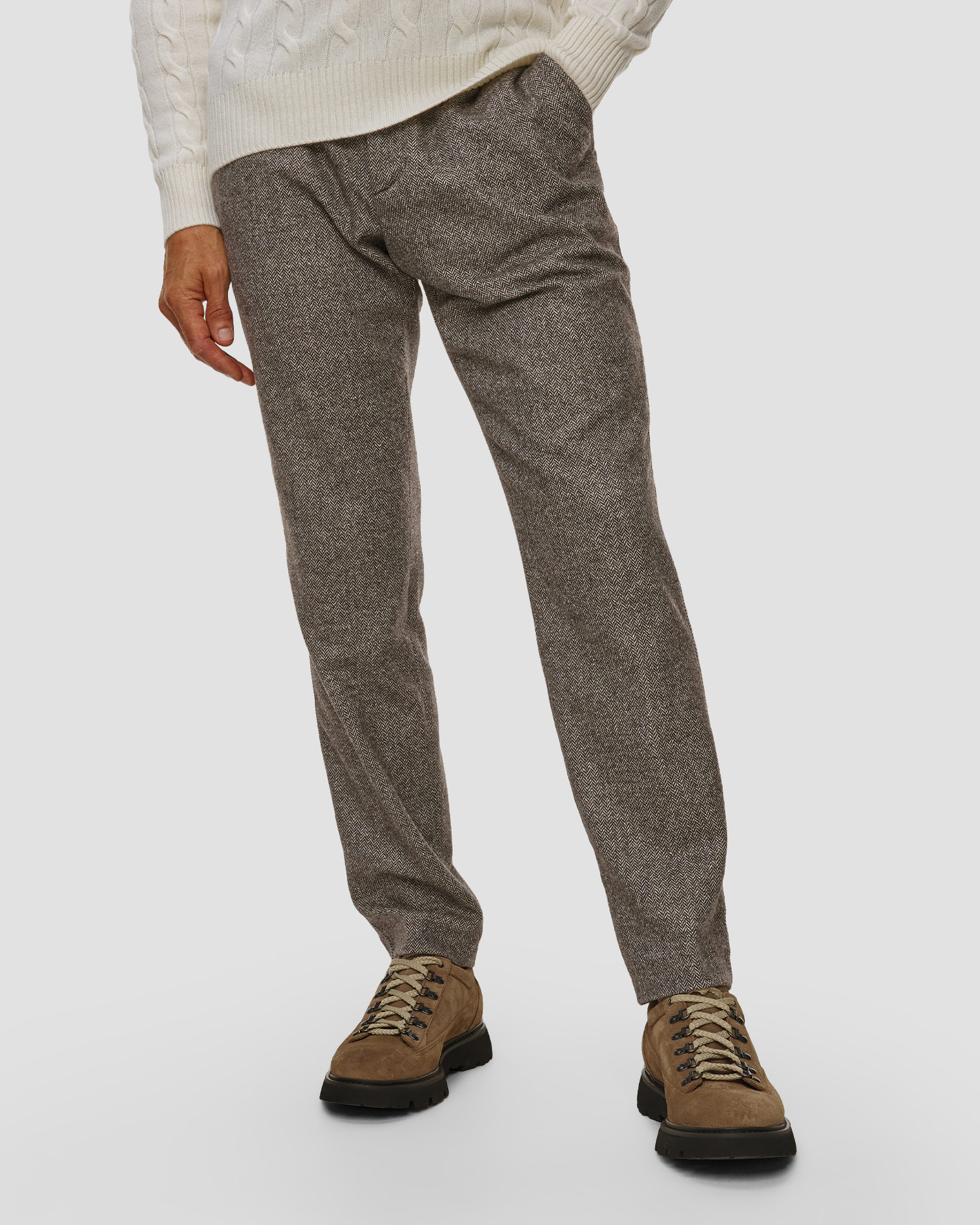 Men's wool trousers Alberto LOU-J-PL - Wool Herringbone