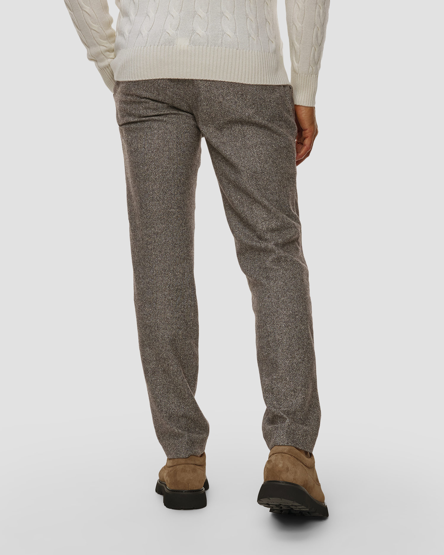 Men's wool trousers Alberto LOU-J-PL - Wool Herringbone