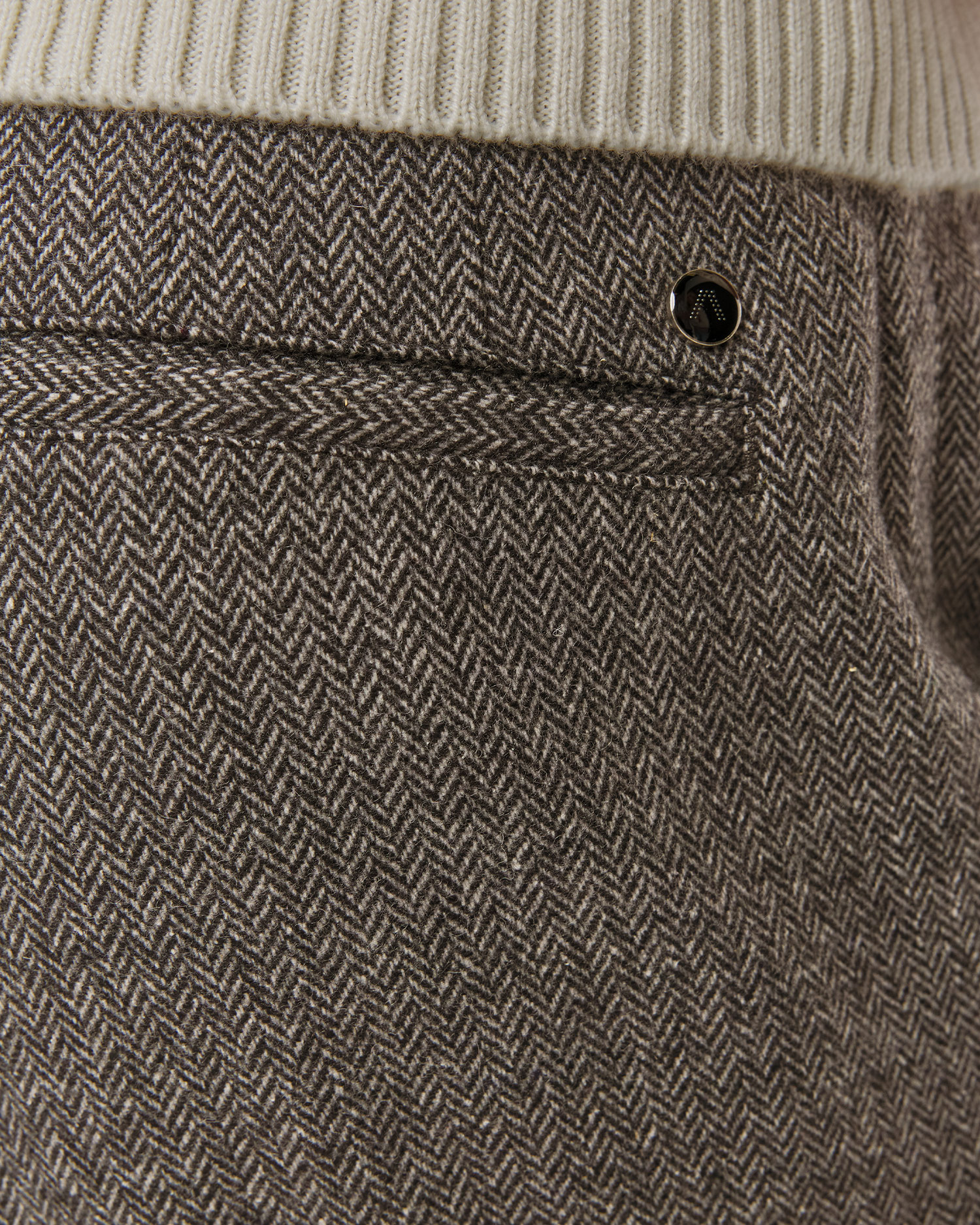 Men's wool trousers Alberto LOU-J-PL - Wool Herringbone