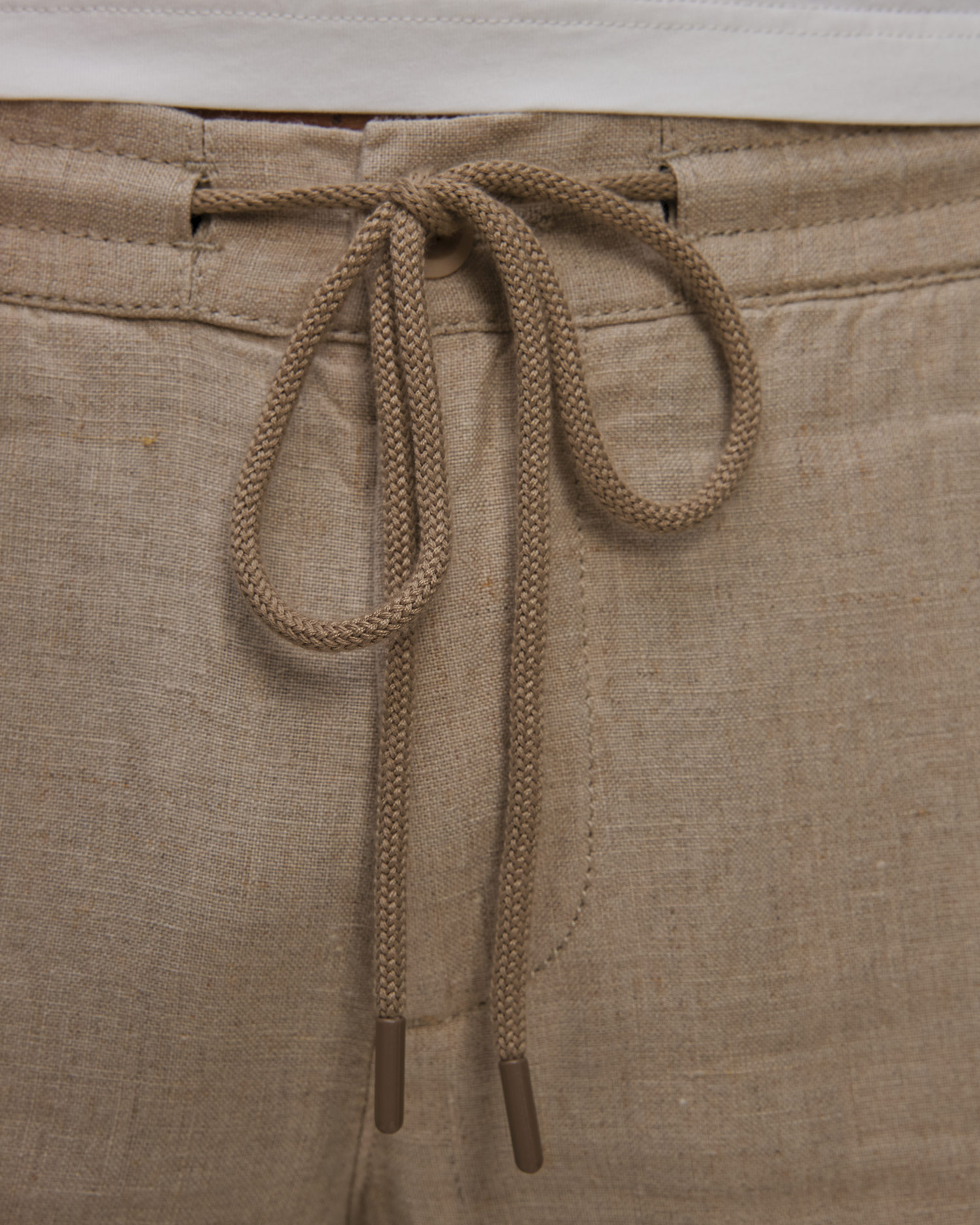 Pantaloni din in bej pentru bărbați Alberto Casa - Pure Linen