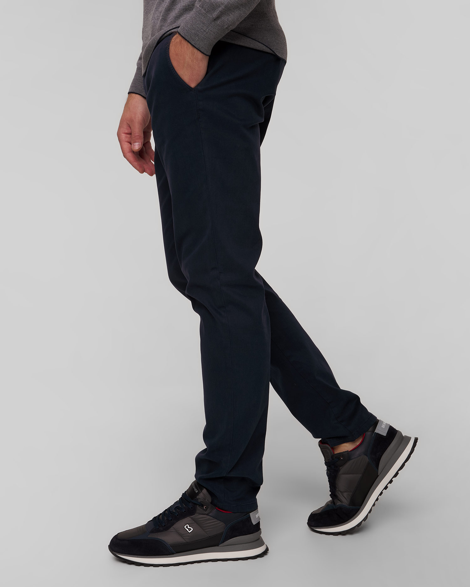 Alberto Rob Soft Tencel Herrenhose in Marineblau 