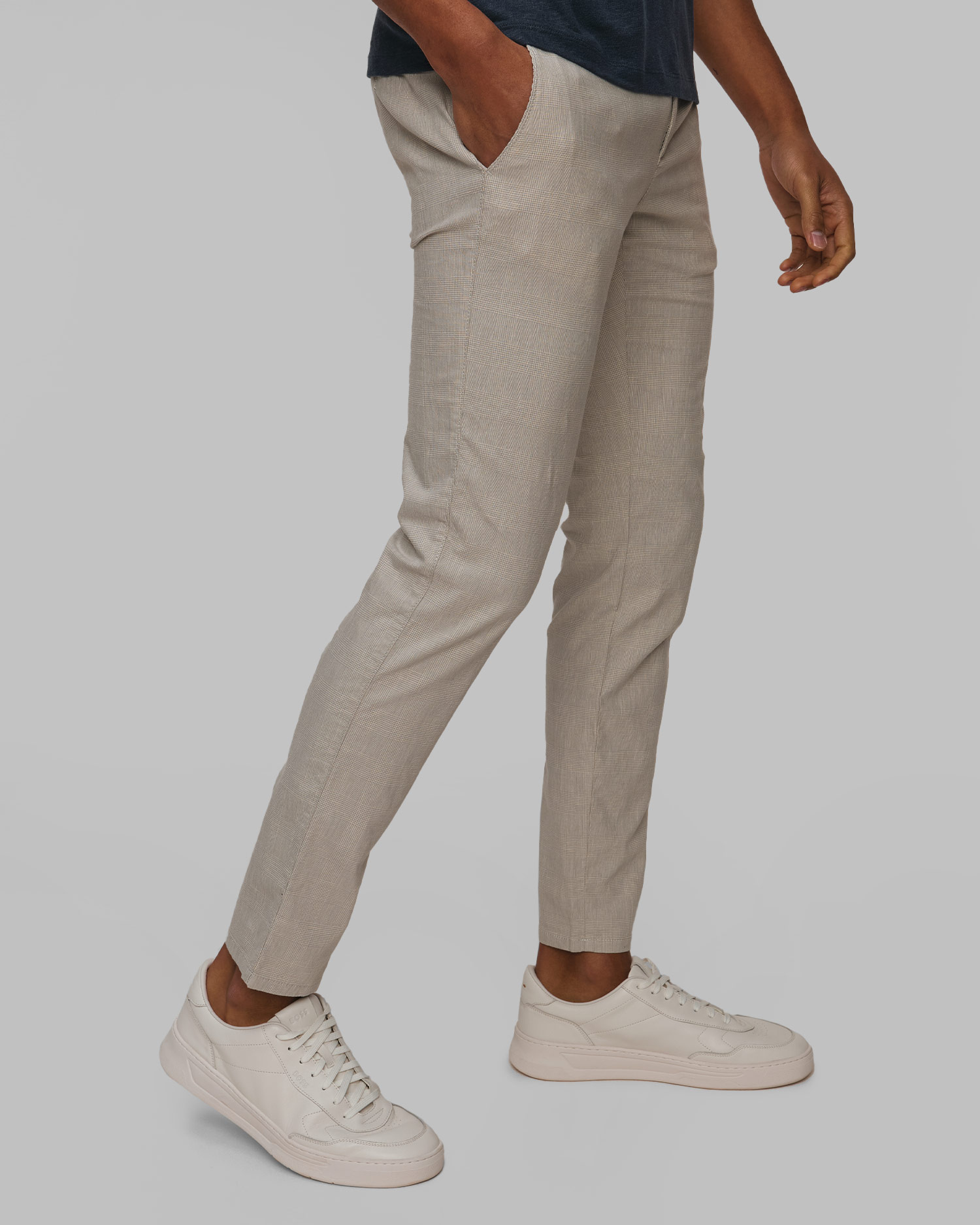 Pantalon en lin pour hommes Alberto Rob - Glencheck