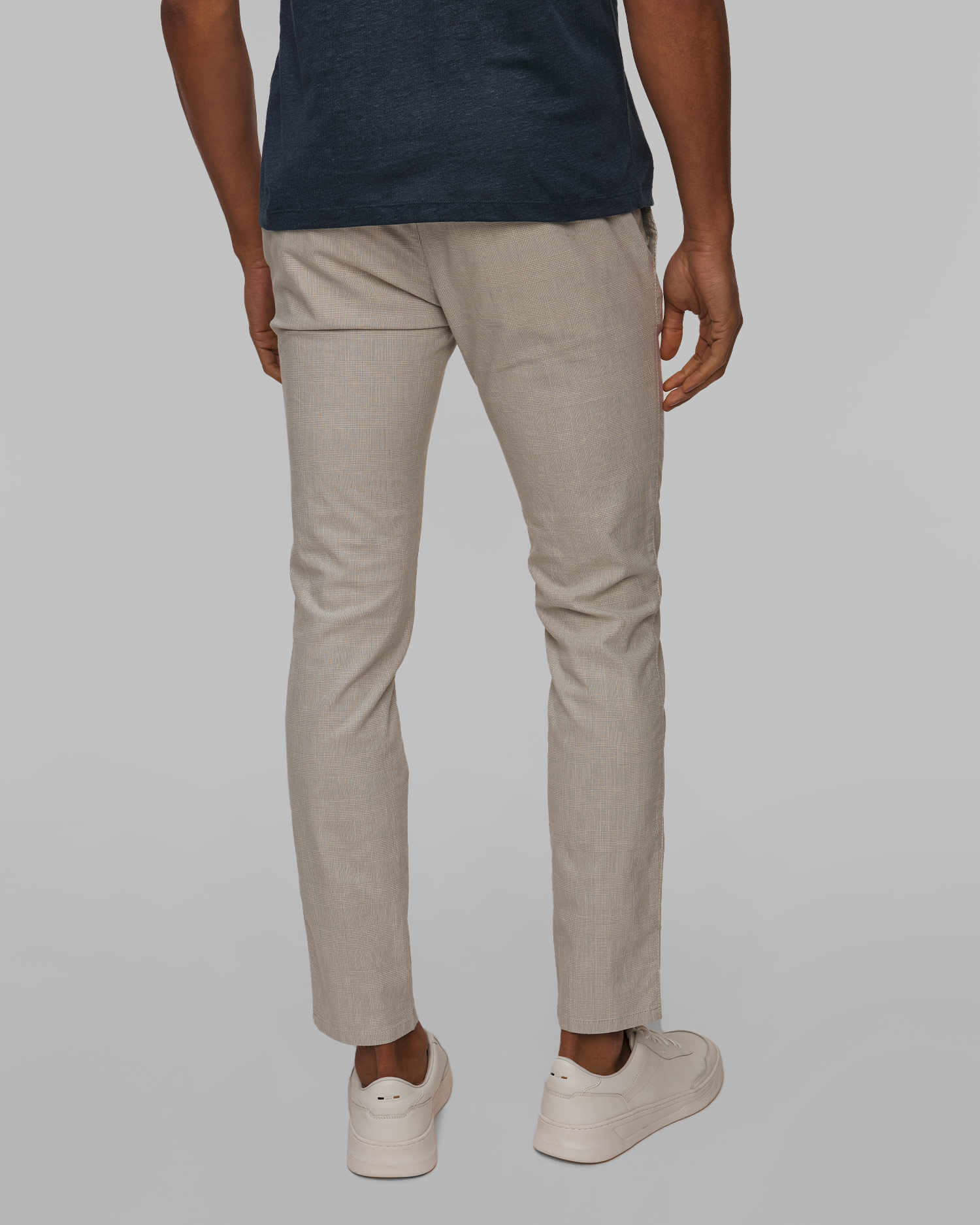 Pantalon en lin pour hommes Alberto Rob - Glencheck