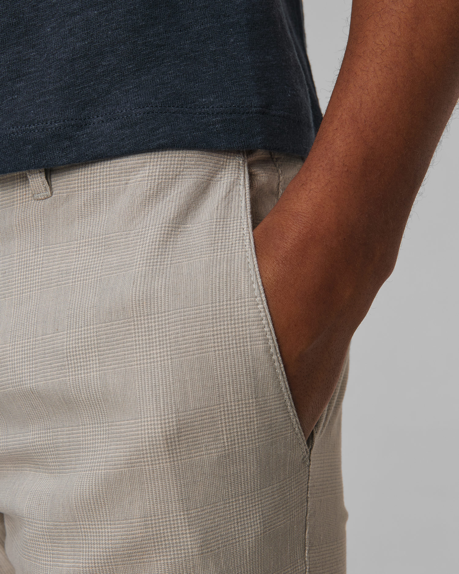 Pantalon en lin pour hommes Alberto Rob - Glencheck