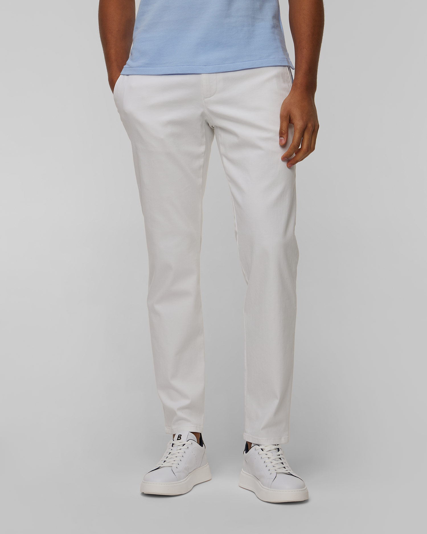 Pantalon Alberto Rob, Couleur: Biały