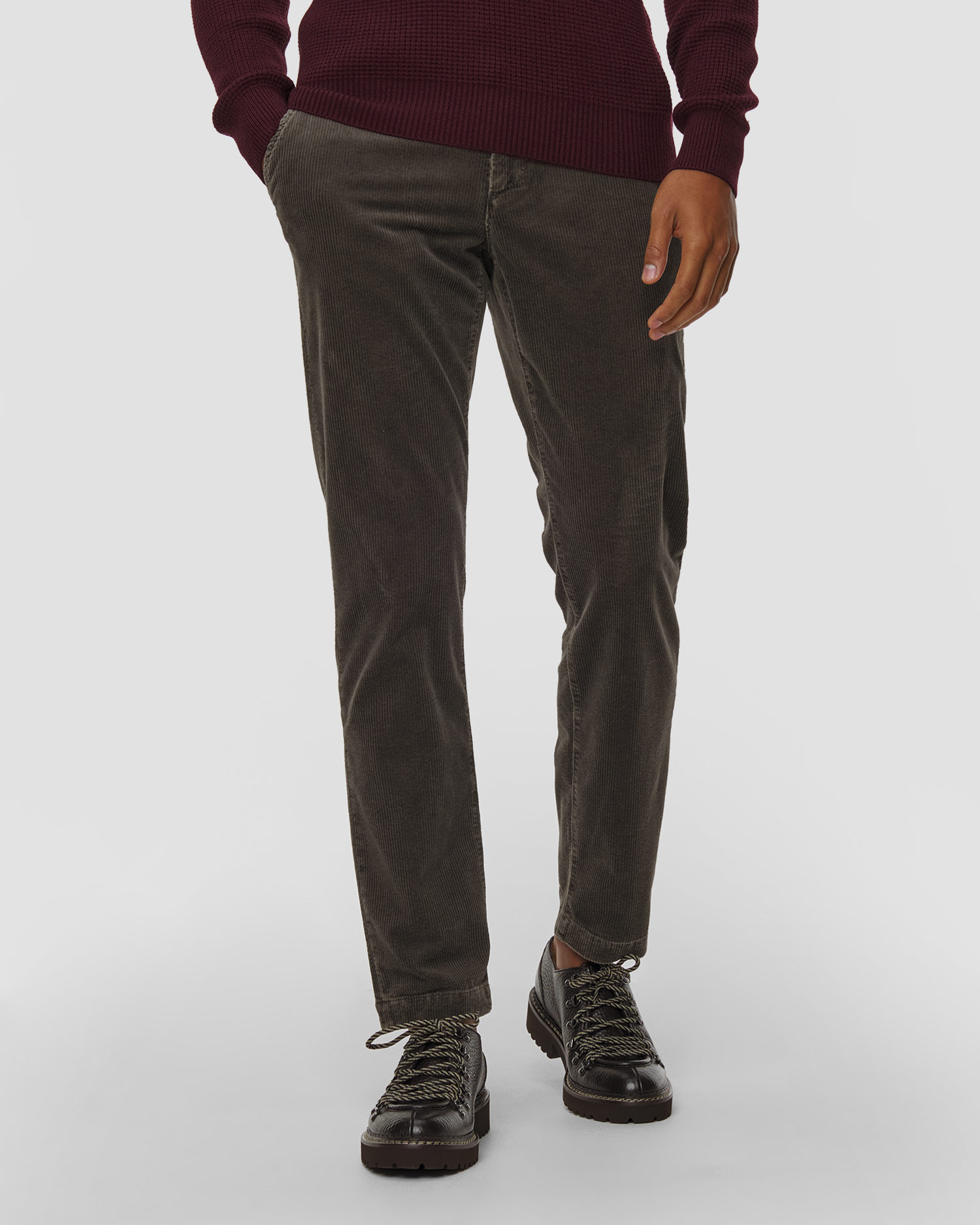 Pantaloni din corduroy pentru bărbați Alberto Lou -Kl - Dusty Corduroy