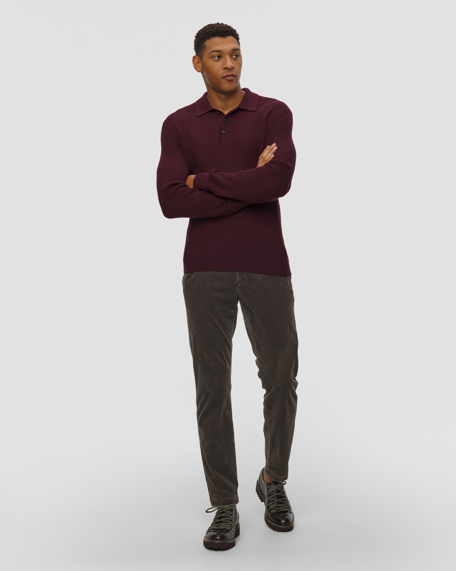 Pantaloni din corduroy pentru bărbați Alberto Lou -Kl - Dusty Corduroy