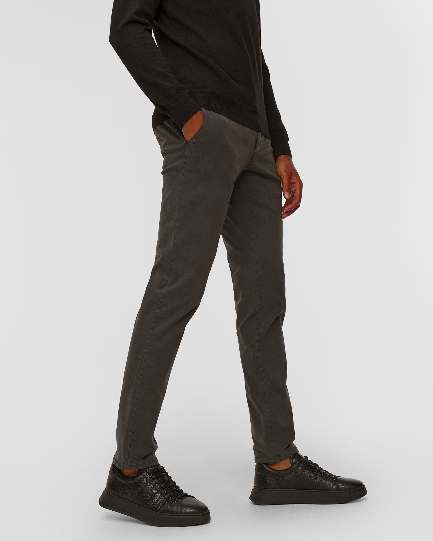 Pantaloni grigi da uomo Alberto ROB-JGU - Soft Tencel™