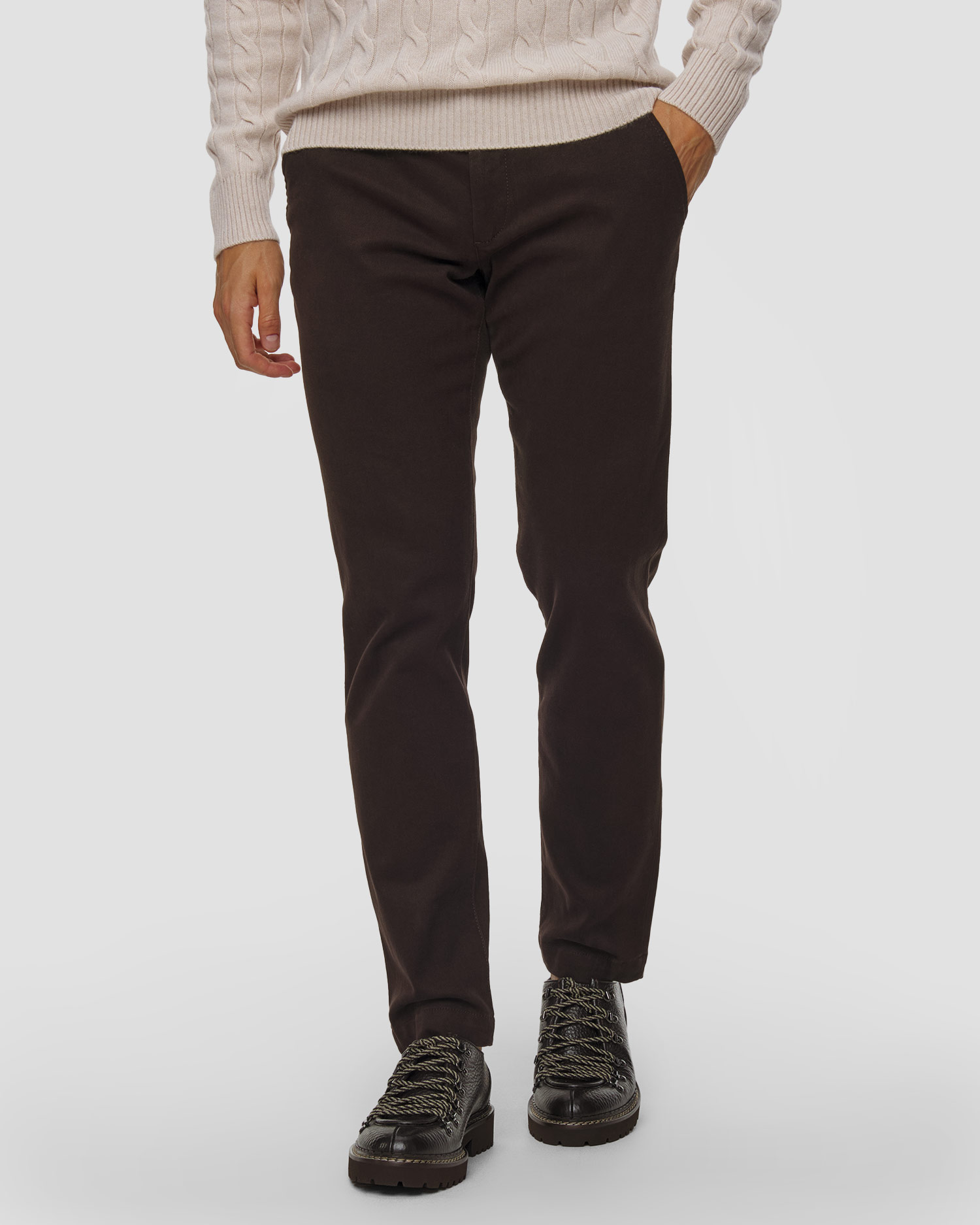 Alberto Lou -Kl- Diamond Brushed Cotton Herren-Chinohose