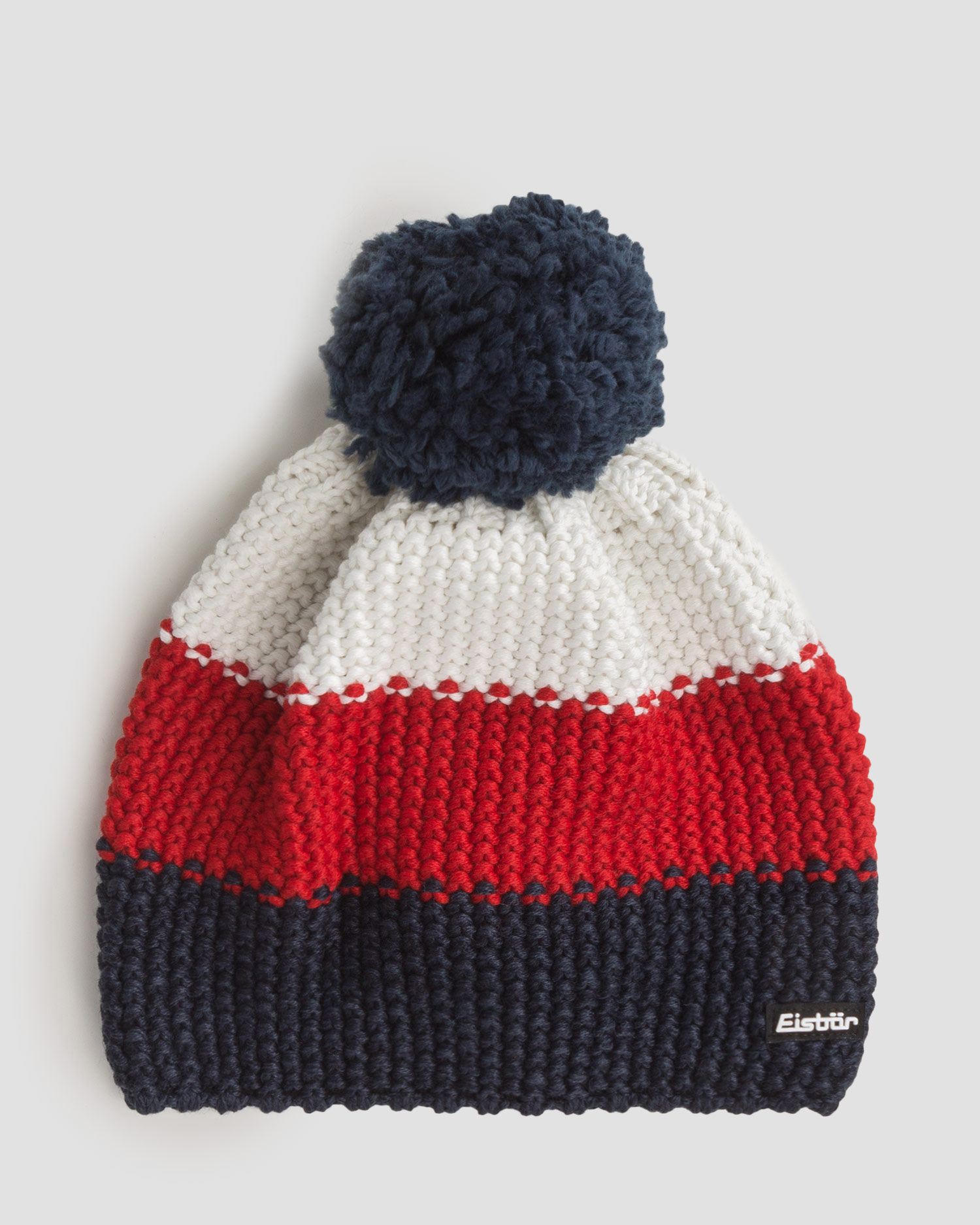 Czapka EISBAR STAR POMPON MÜ, Kolor/Wzór: Biały,Czerwony