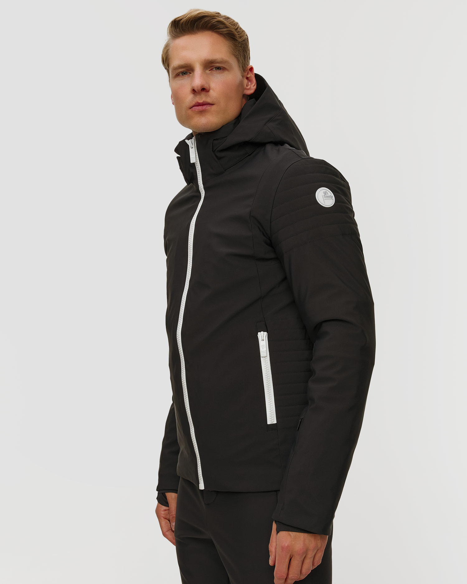 Czarna kurtka narciarska męska Fusalp Power III