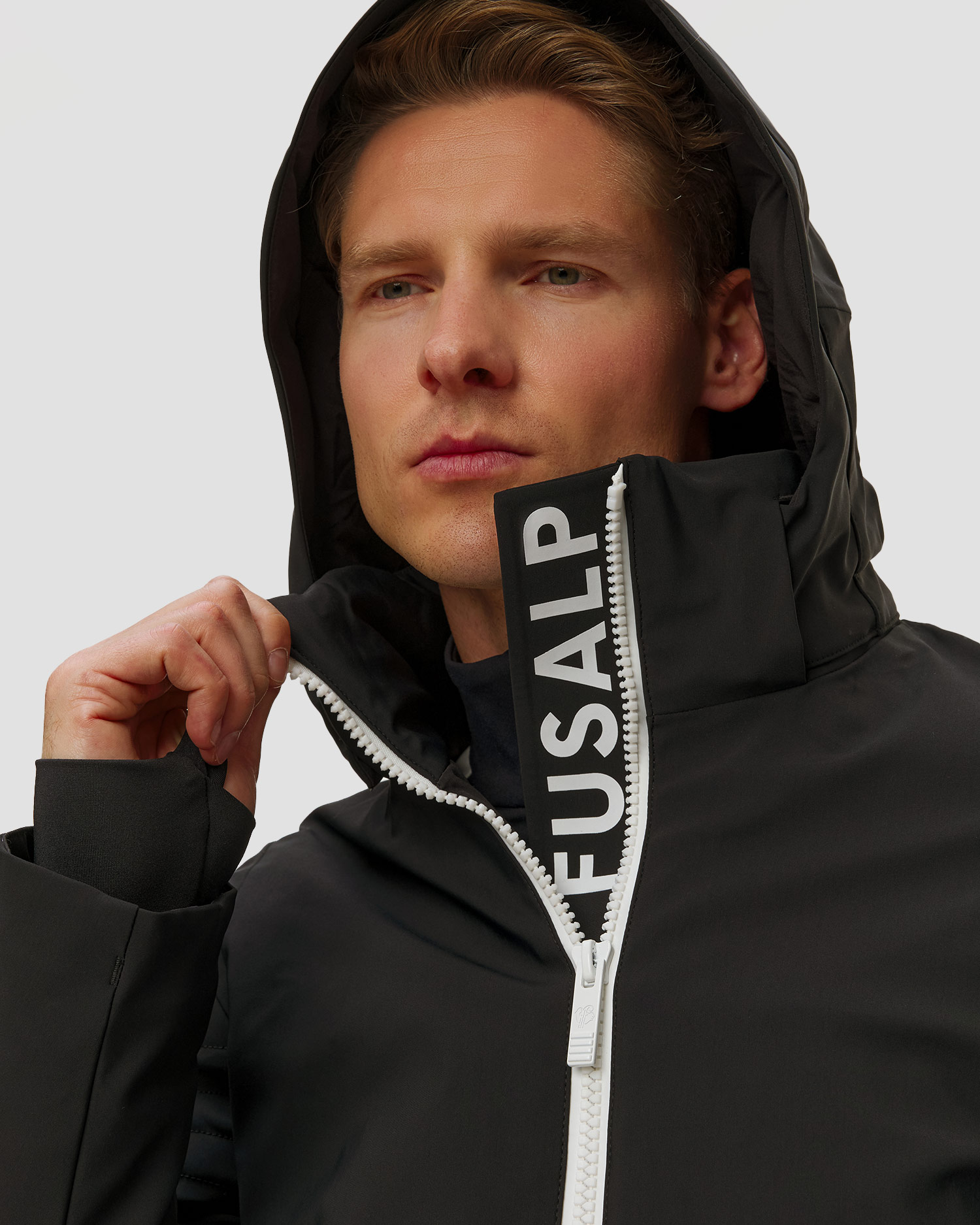 Czarna kurtka narciarska męska Fusalp Power III