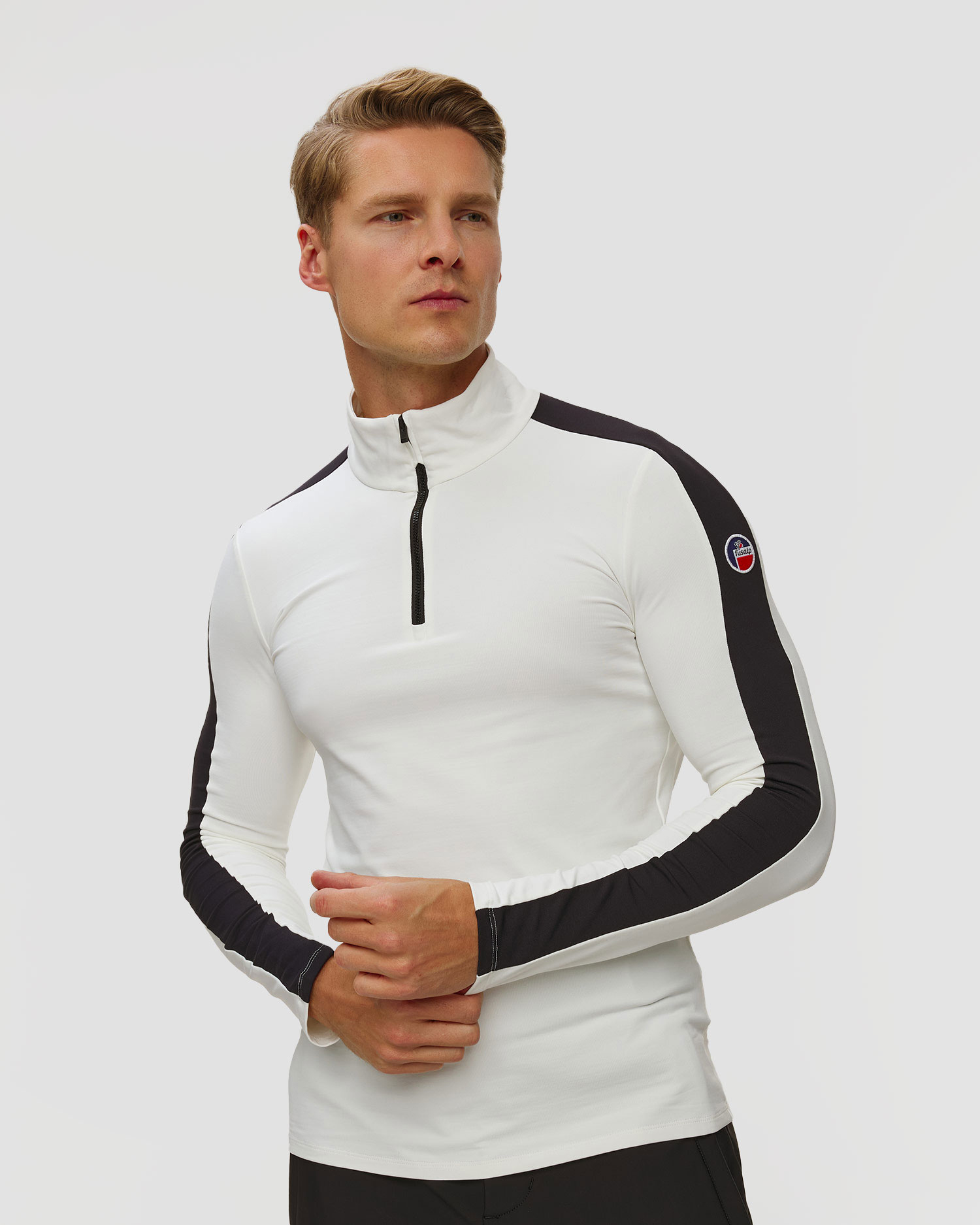 Men's ski turtleneck Fusalp Alpille IV, Color/Pattern: Biały