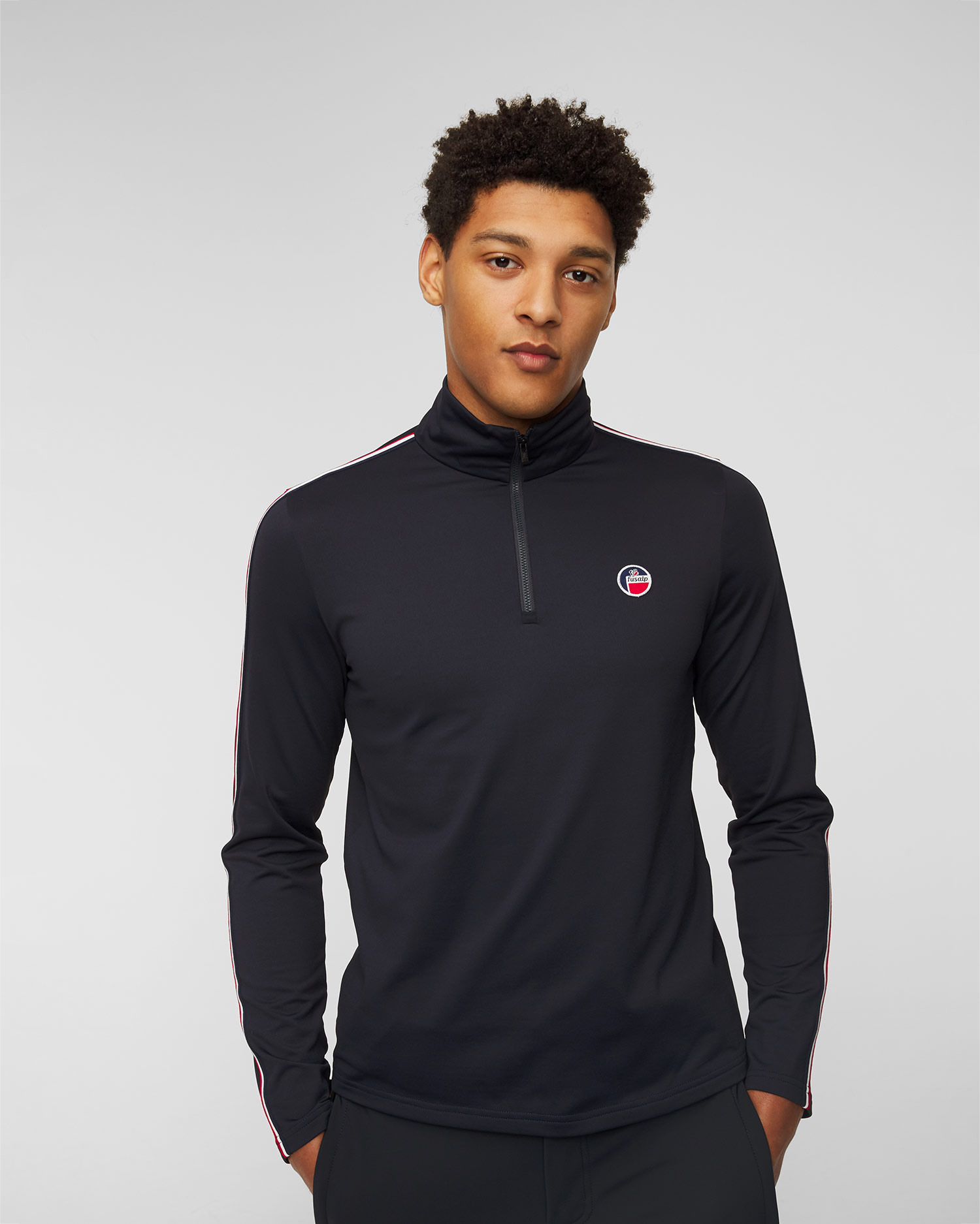 Sweat Noir Fusalp - Unisexe Taille S - Demi-zip - Excellent état