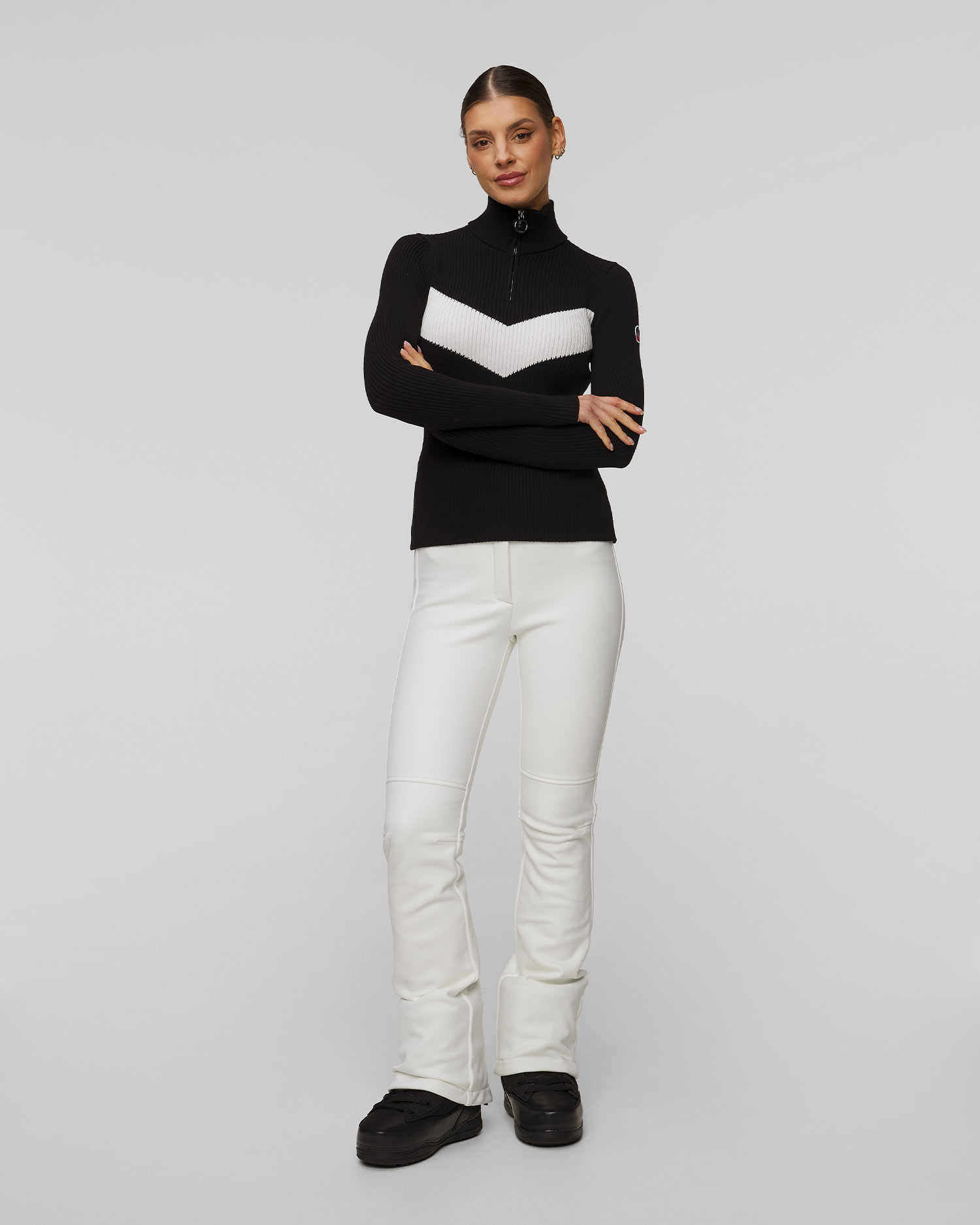Women's ski trousers Fusalp Elancia II, Color/Pattern: Biały