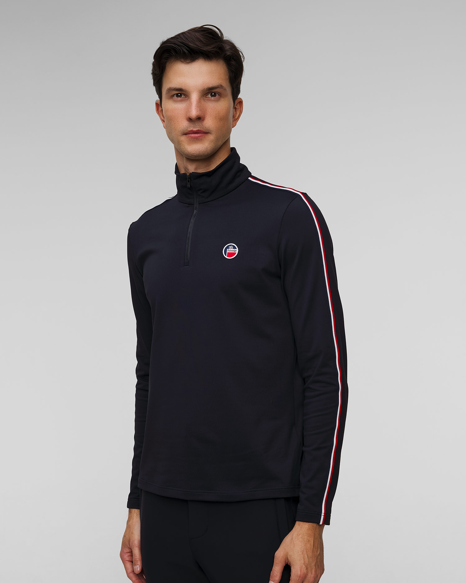 Golf narciarski z zamkiem męski Fusalp Mario III granatowy