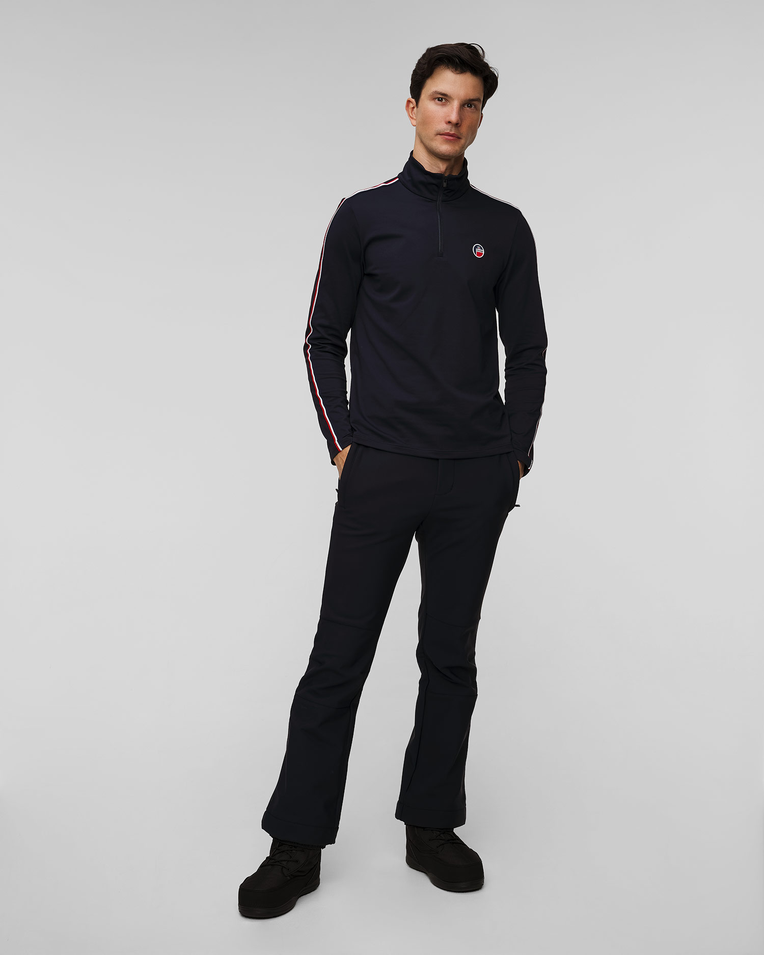 Golf narciarski z zamkiem męski Fusalp Mario III granatowy