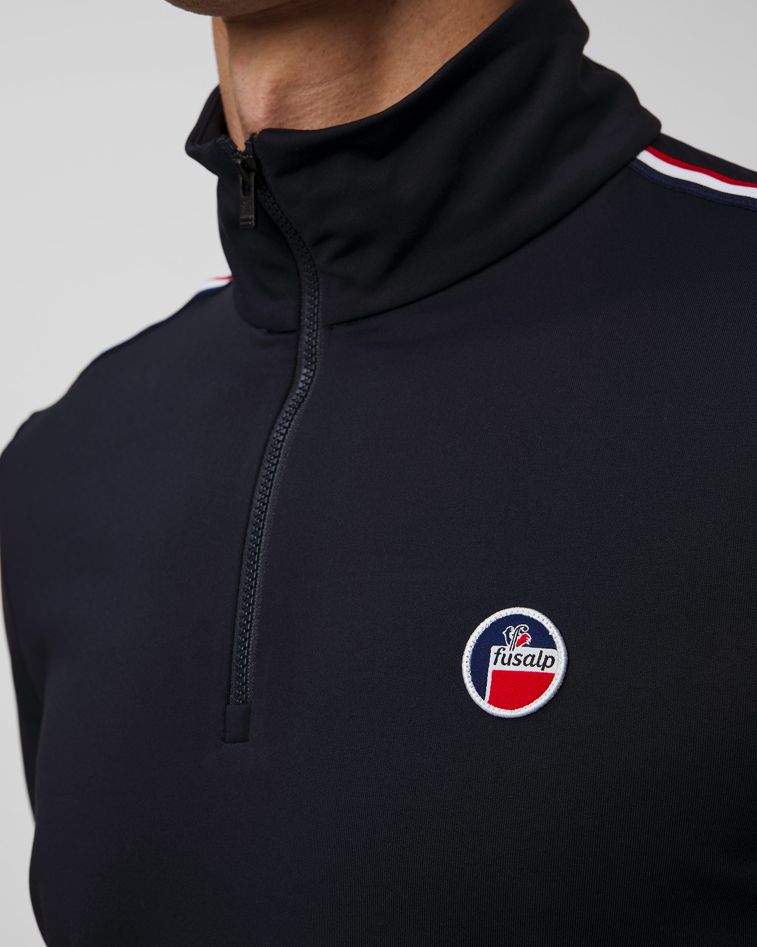 Golf narciarski z zamkiem męski Fusalp Mario III granatowy