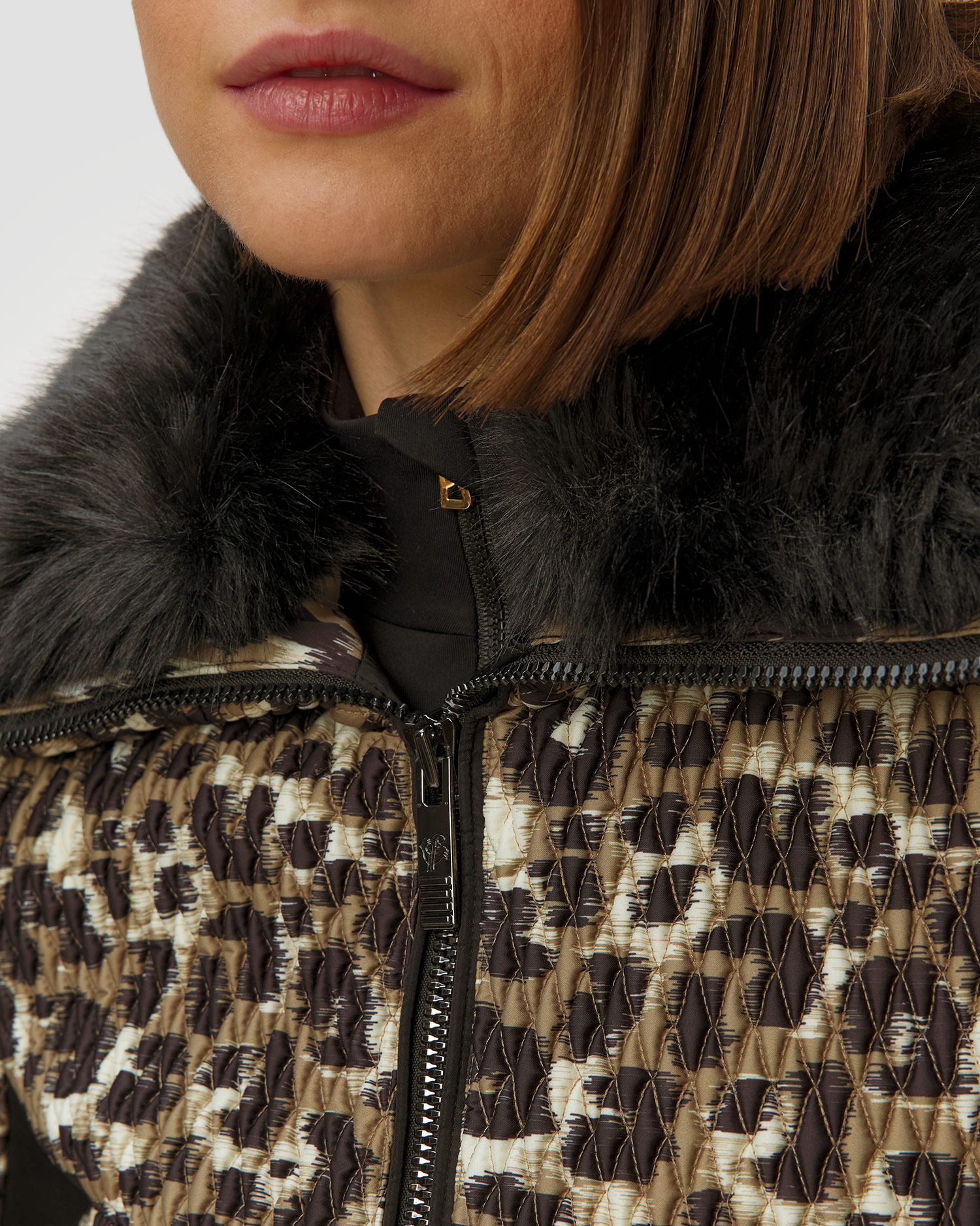 Kurtka narciarska damska Fusalp Montana Leopard