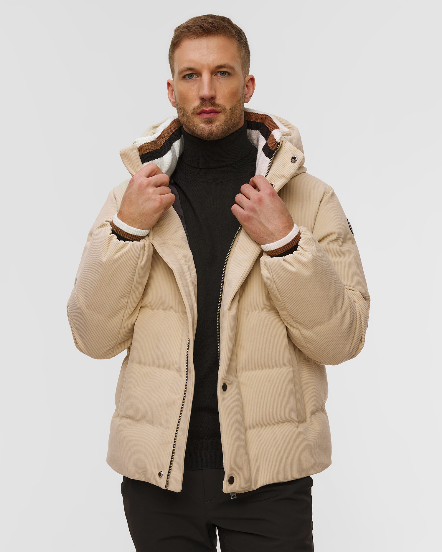 Men's beige jacket Fusalp Atila Velvet