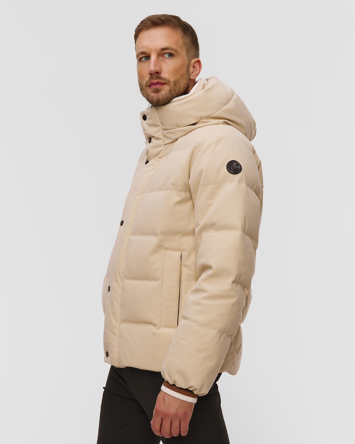 Beżowa kurtka męska Fusalp Atila Velvet