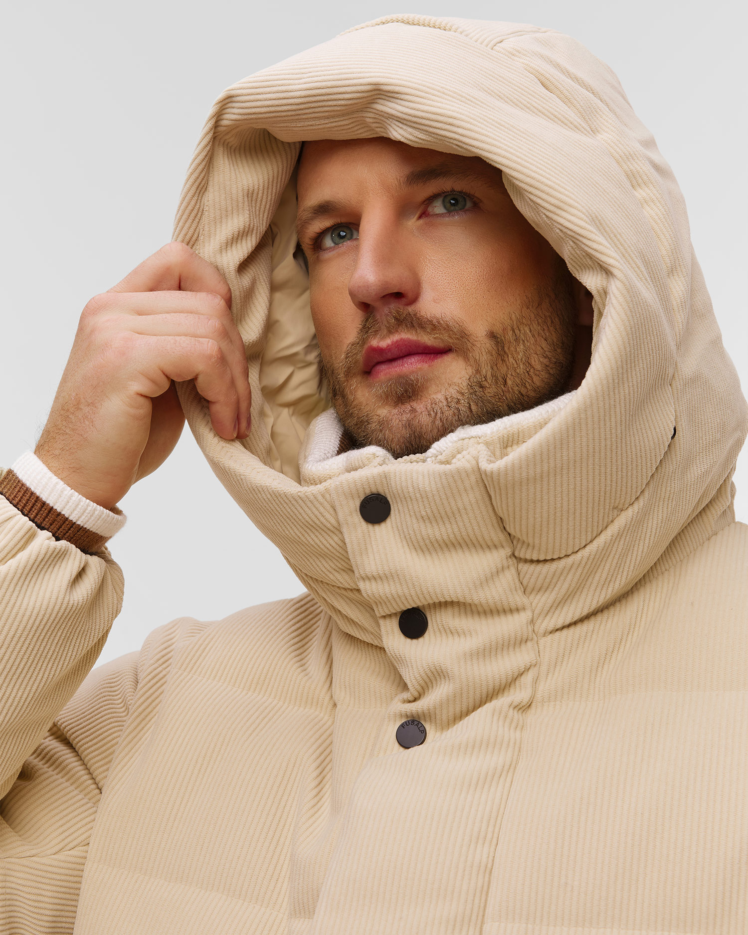 Men's beige jacket Fusalp Atila Velvet