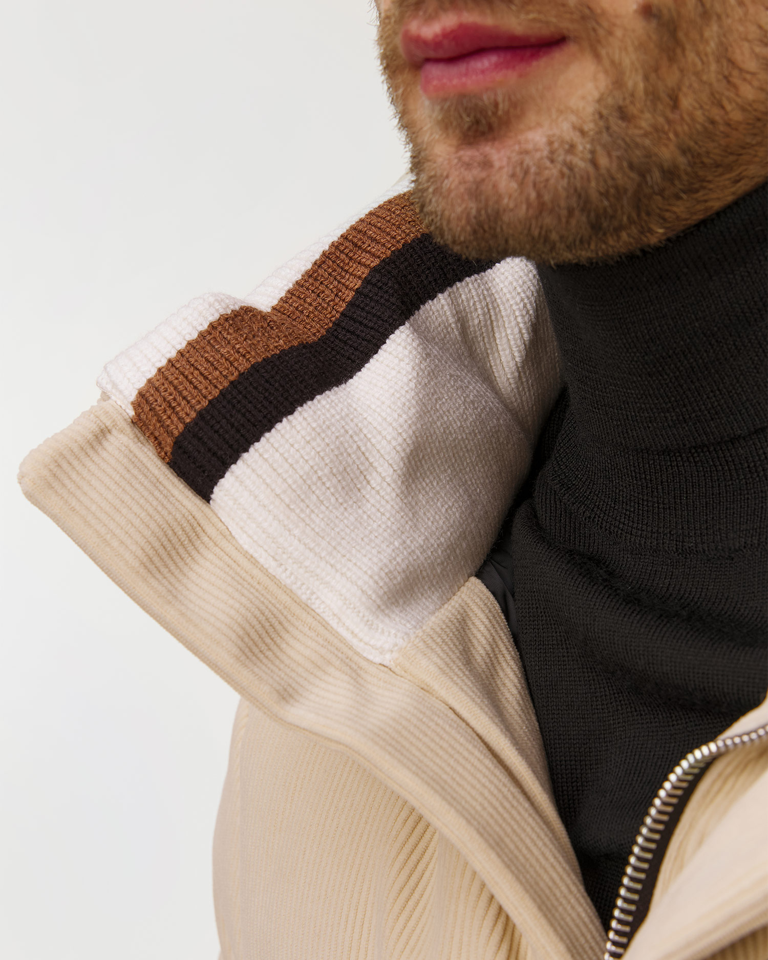 Beżowa kurtka męska Fusalp Atila Velvet