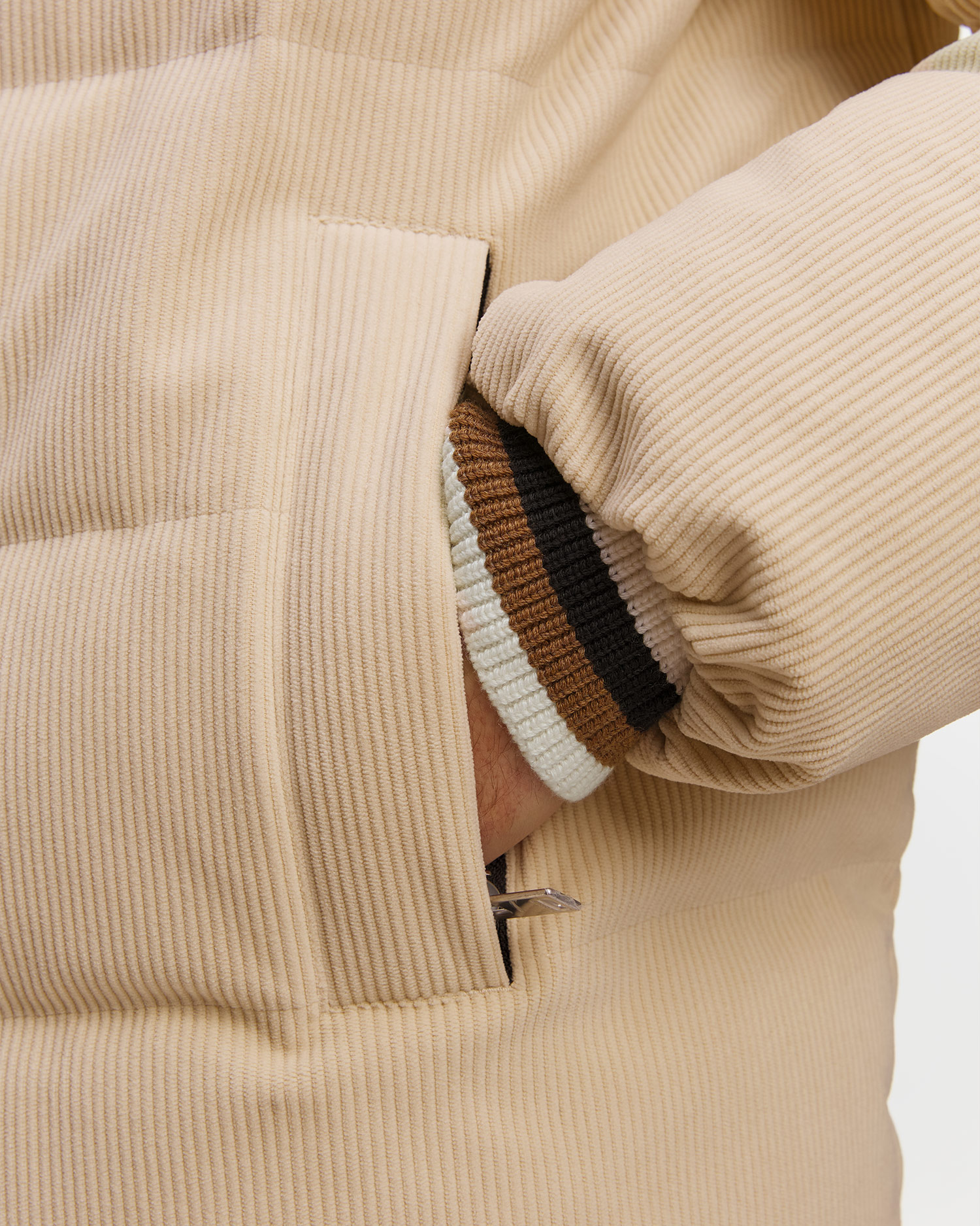 Beżowa kurtka męska Fusalp Atila Velvet