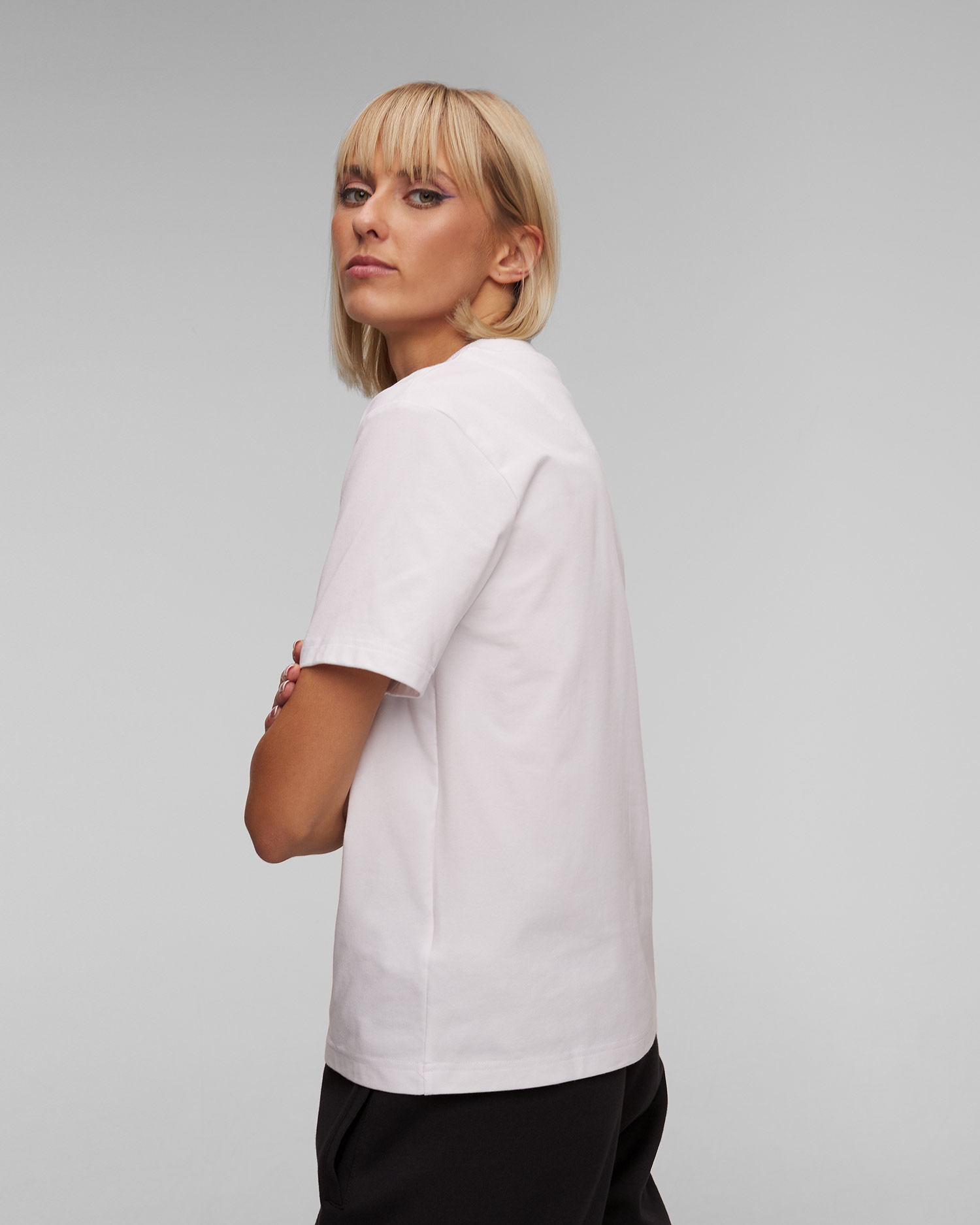 Tricou alb pentru femei Adidas by Stella McCartney