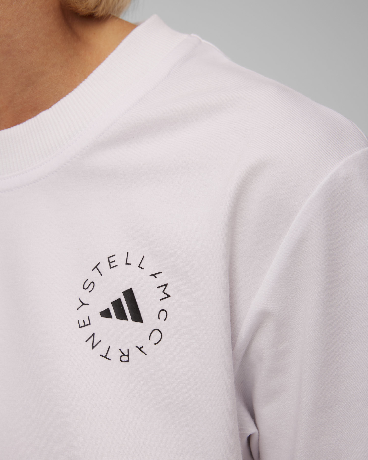 Tricou alb pentru femei Adidas by Stella McCartney