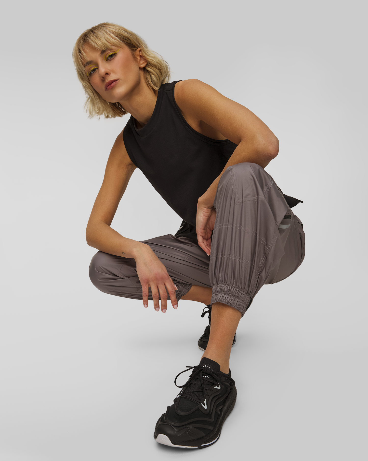 Černý dámský top Stella McCartney ASMC Logo Tk