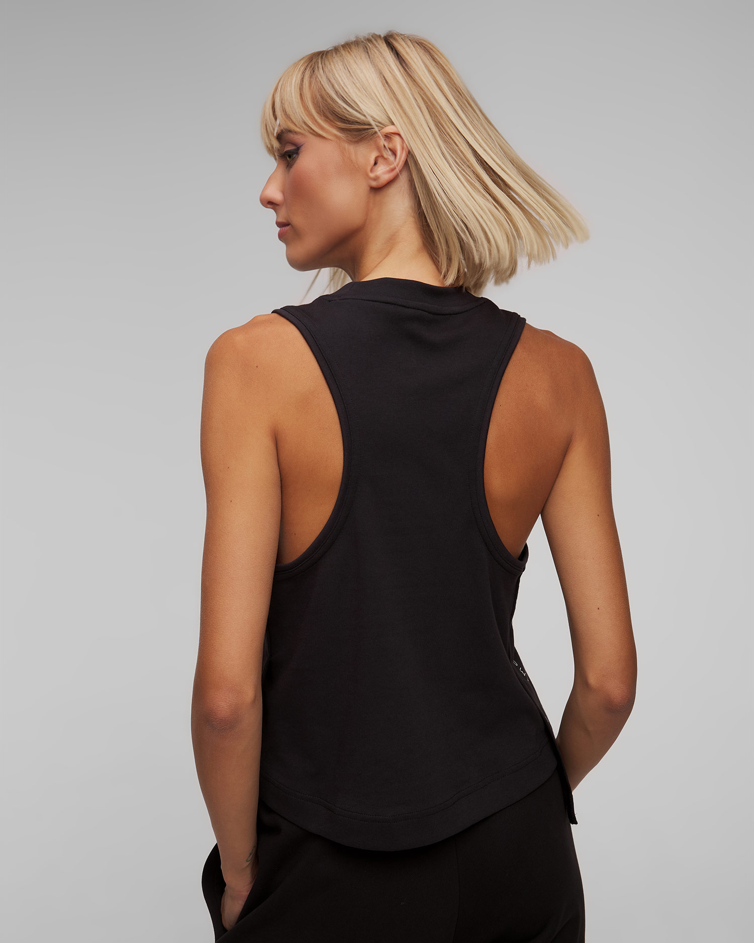 Černý dámský top Stella McCartney ASMC Logo Tk