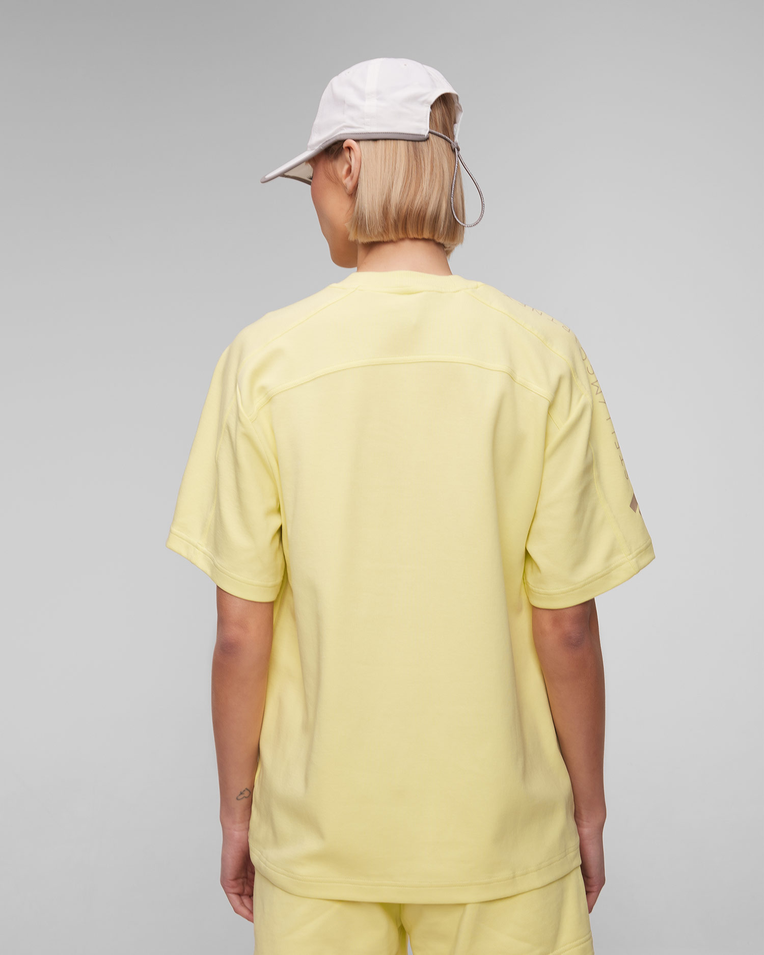 Żółty T-shirt damski Adidas by Stella McCartney ASMC Logo Tee