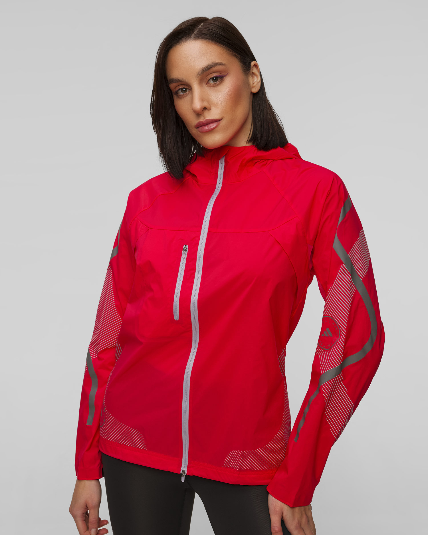 Dámska červená športová vetrovka Adidas by Stella McCartney Truepace