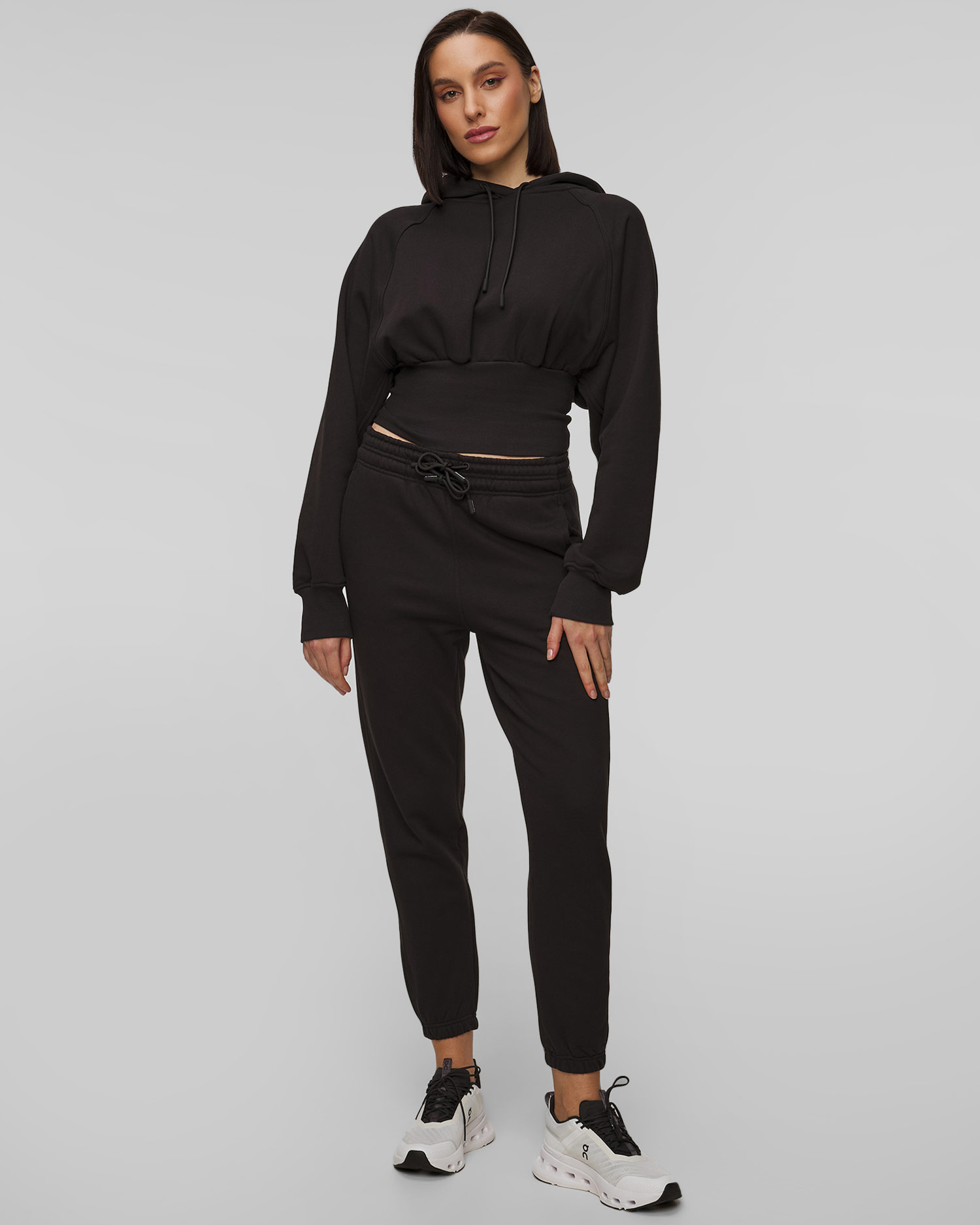 Dámska čierna mikina Adidas Stella McCartney Crop