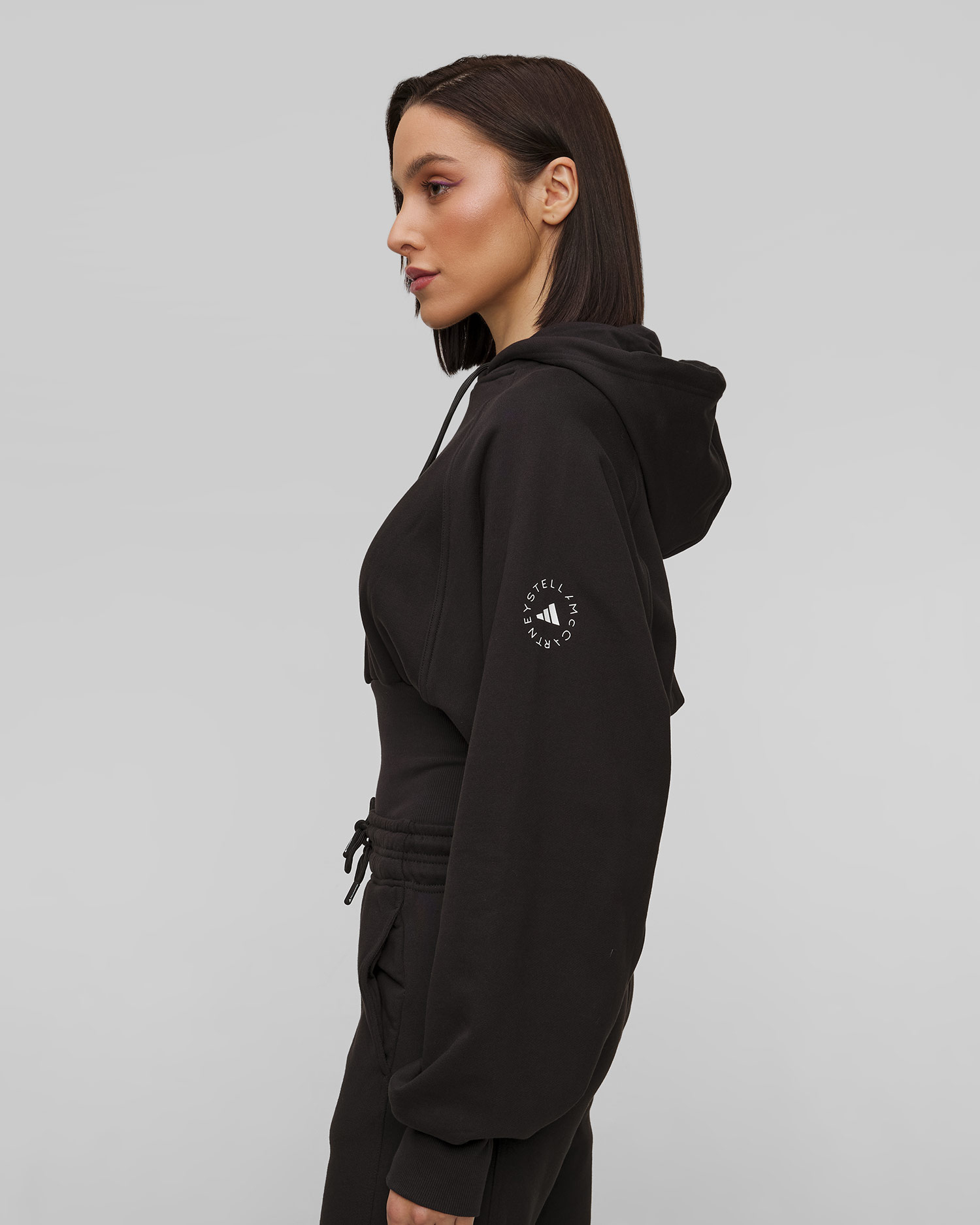 Dámska čierna mikina Adidas Stella McCartney Crop