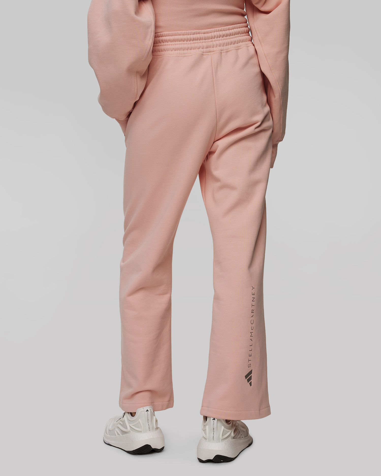 Pantaloni de trening rozi pentru femei Adidas by Stella McCartney Straight
