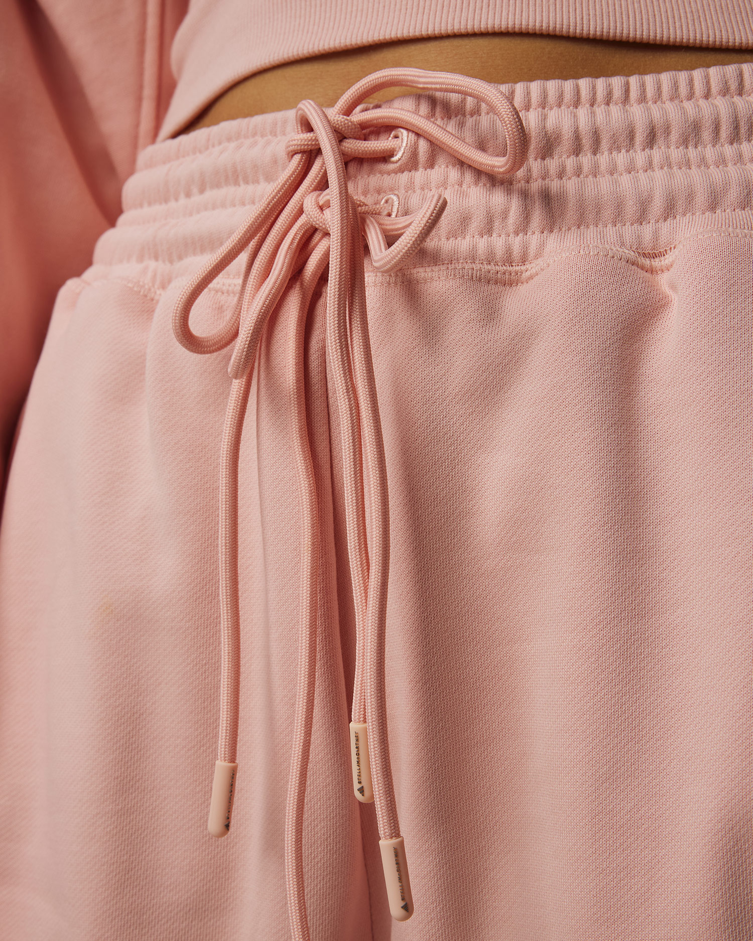 Pantaloni de trening rozi pentru femei Adidas by Stella McCartney Straight