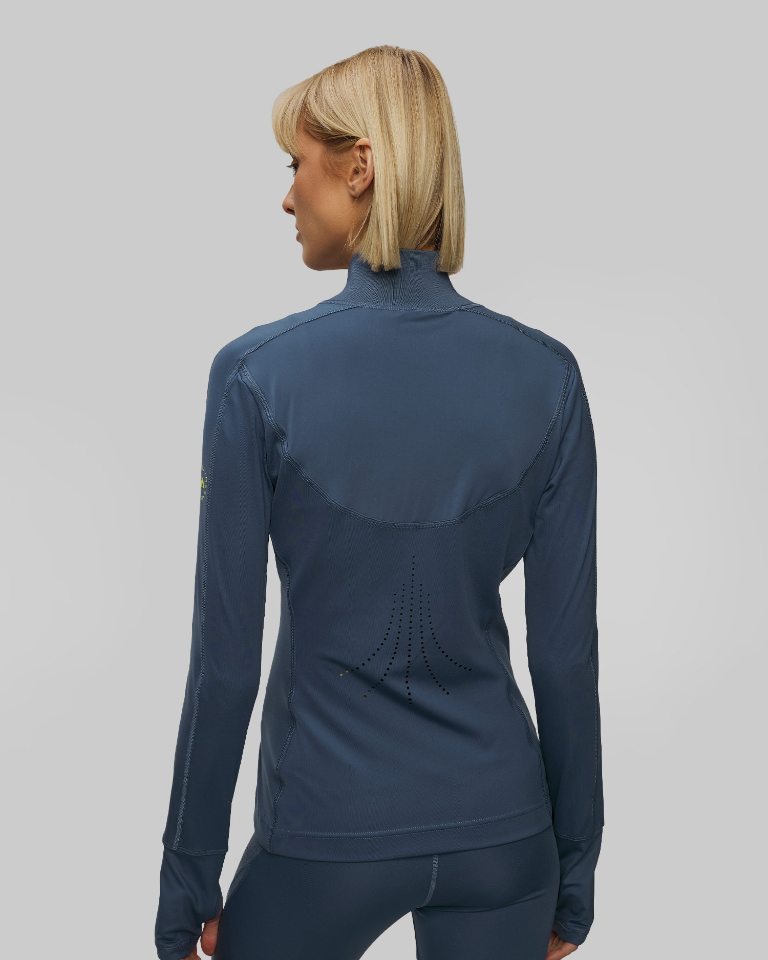 Adidas by Stella McCartney TruePurpose Training Midlayer Damen-Sweatshirt mit Reißverschluss in Türkis