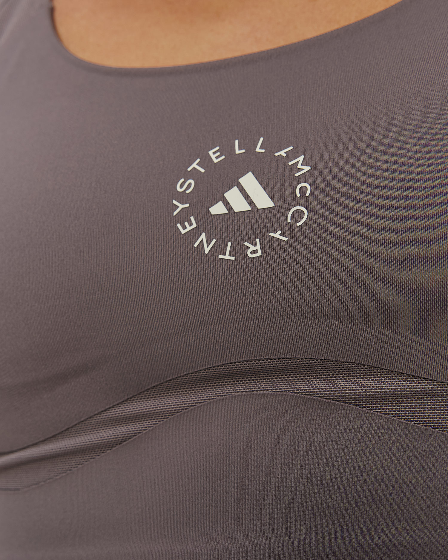 Sutien sport gri pentru femei Adidas by Stella McCartney Truepace