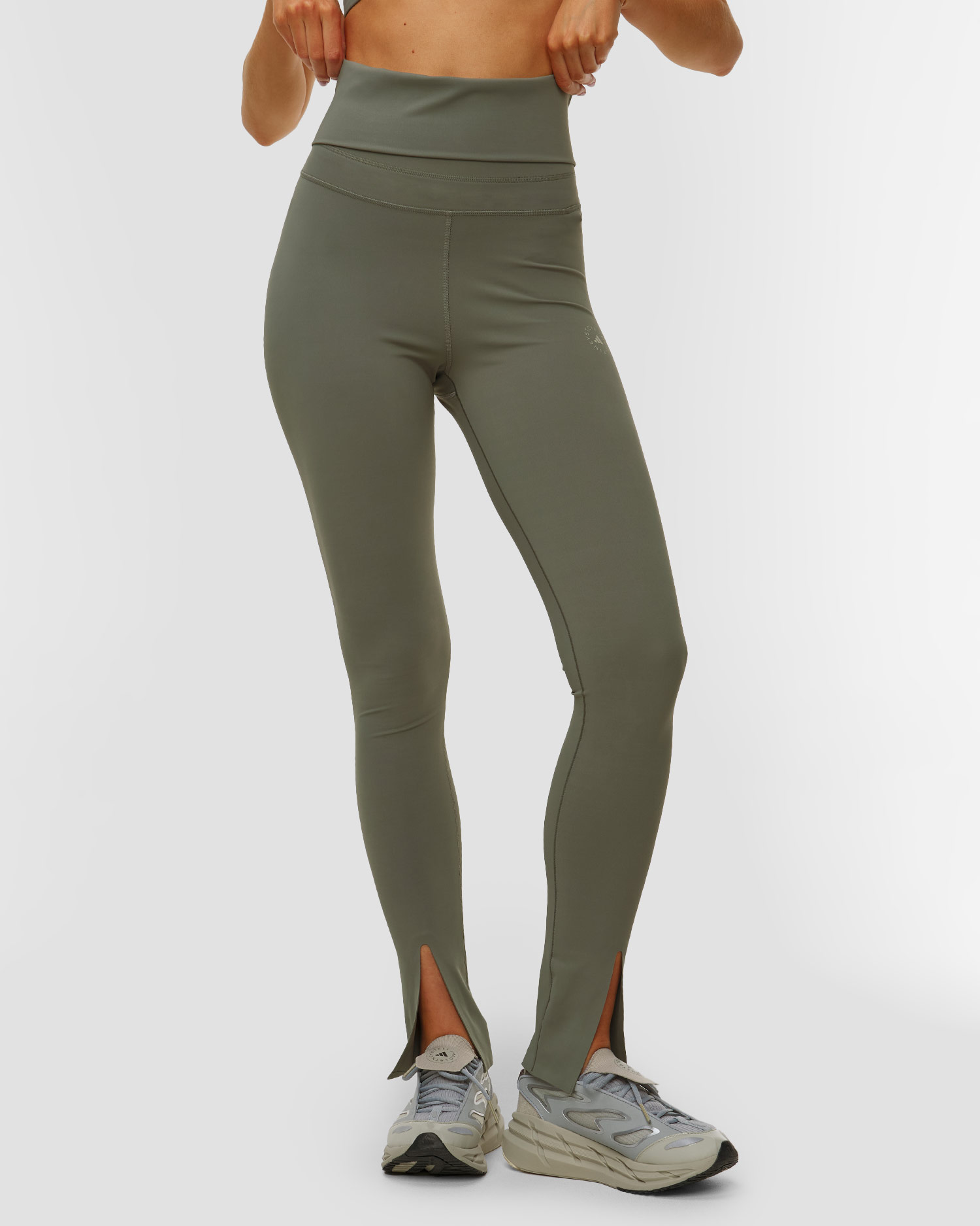 Leginsy damskie Adidas by Stella McCartney khaki
