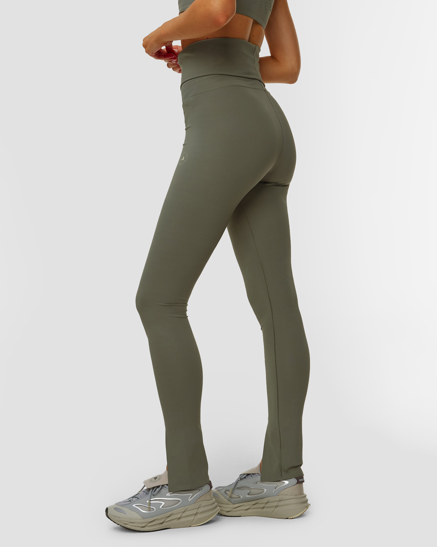 Leginsy damskie Adidas by Stella McCartney khaki