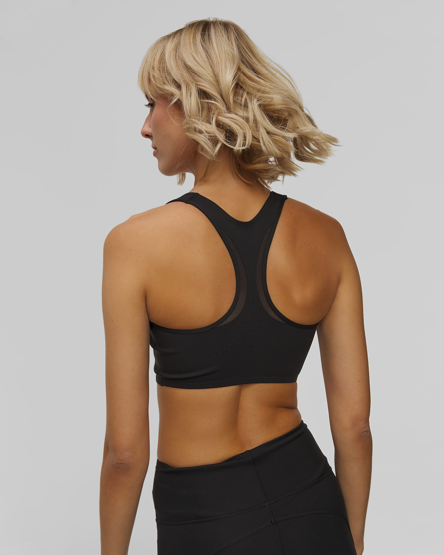 Sutien negru sport pentru femei Adidas by Stella McCartney Truepace