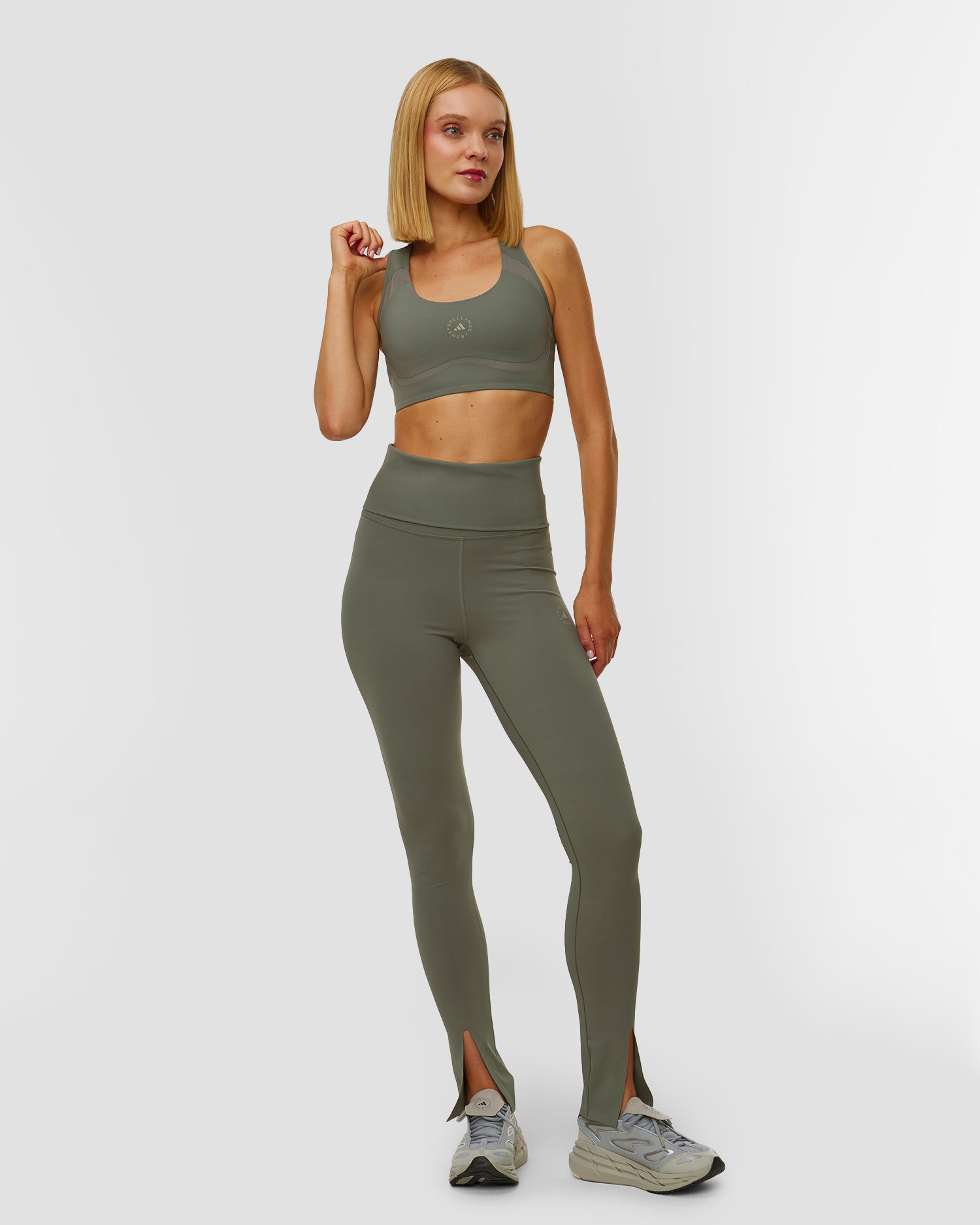 Zielony stanik sportowy damski Adidas by Stella McCartney Truepace