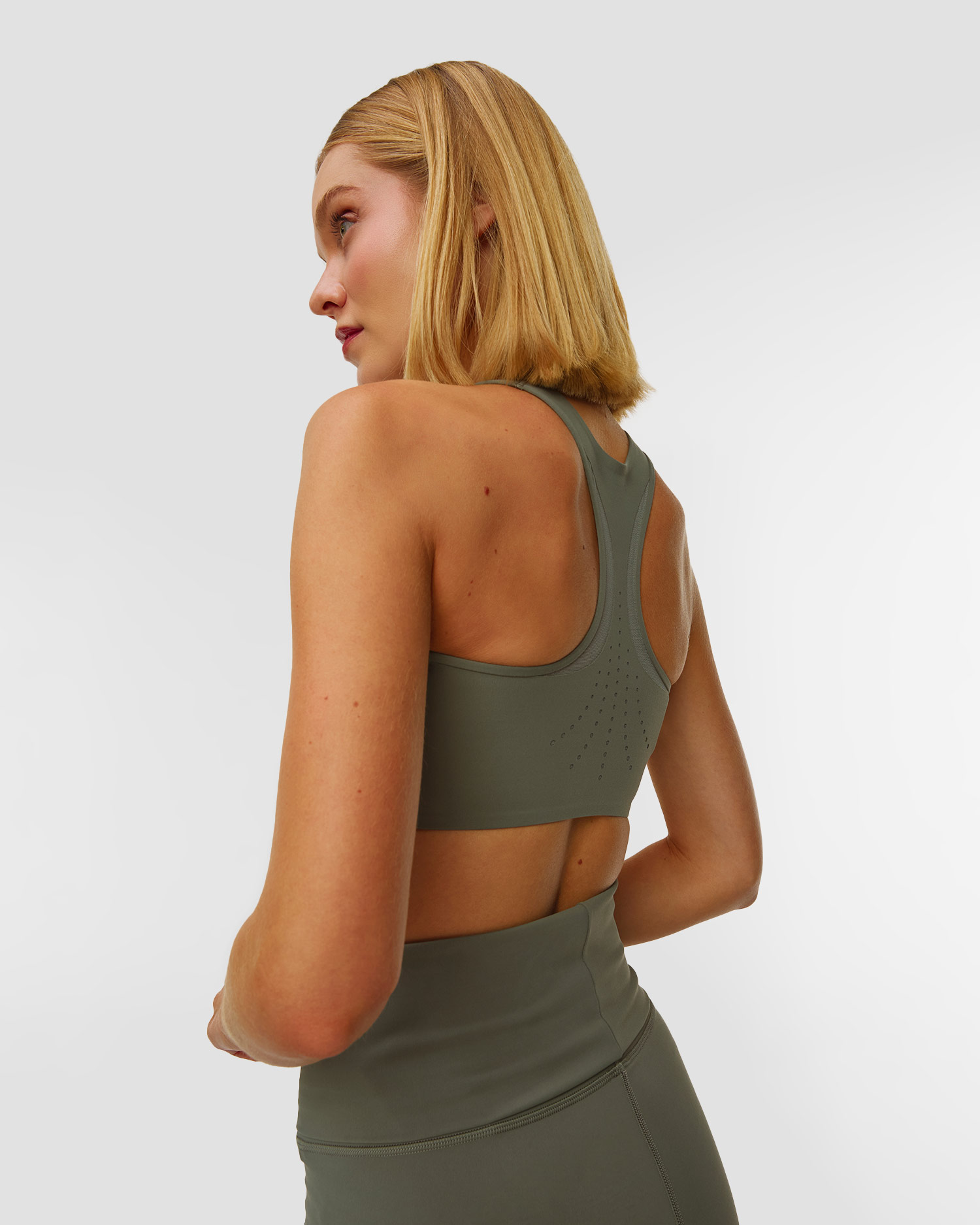 Sutien sport verde pentru femei Adidas by Stella McCartney Truepace