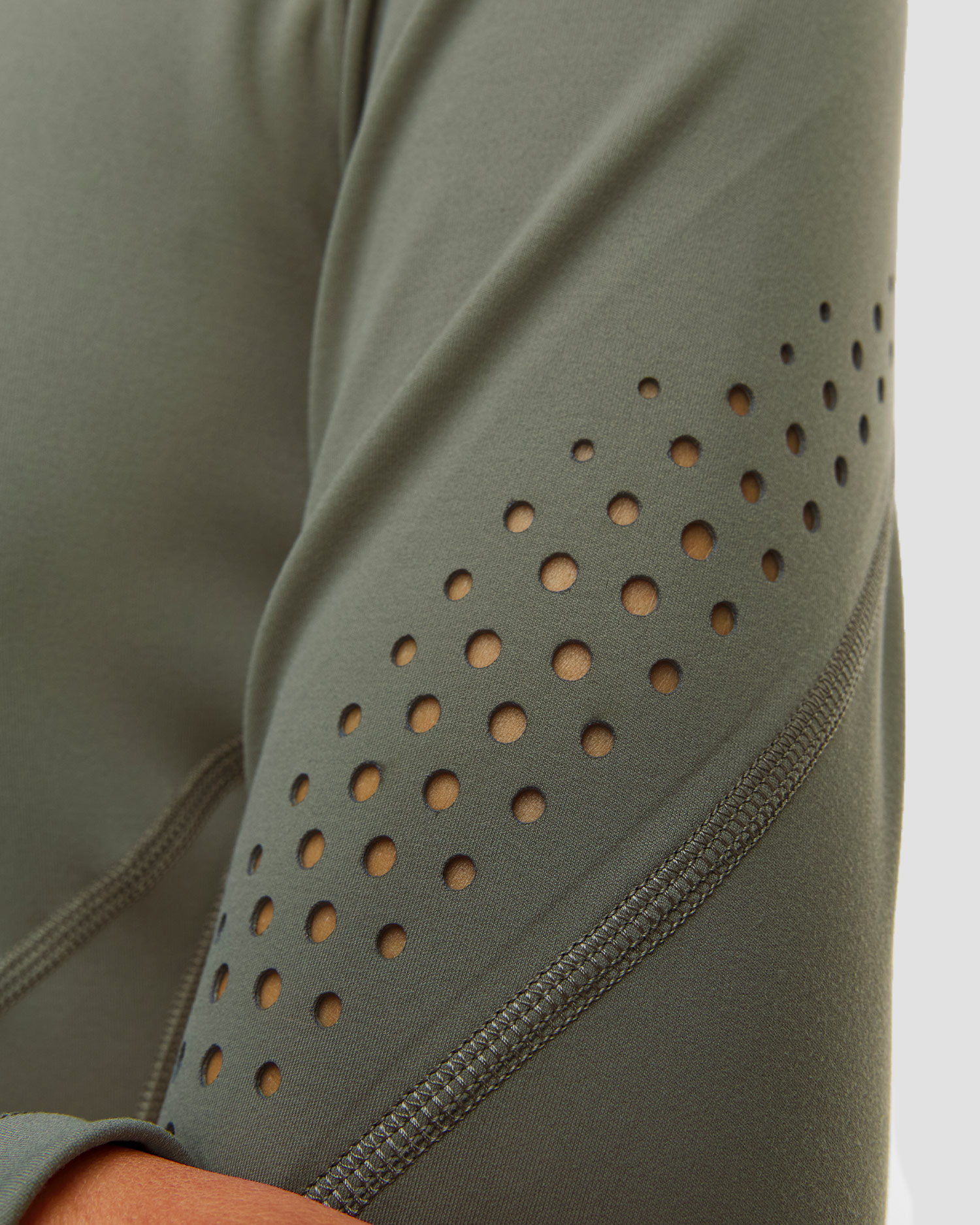 Women's khaki workout sweatshirt Adidas by Stella McCartney TruePurpose midlayer